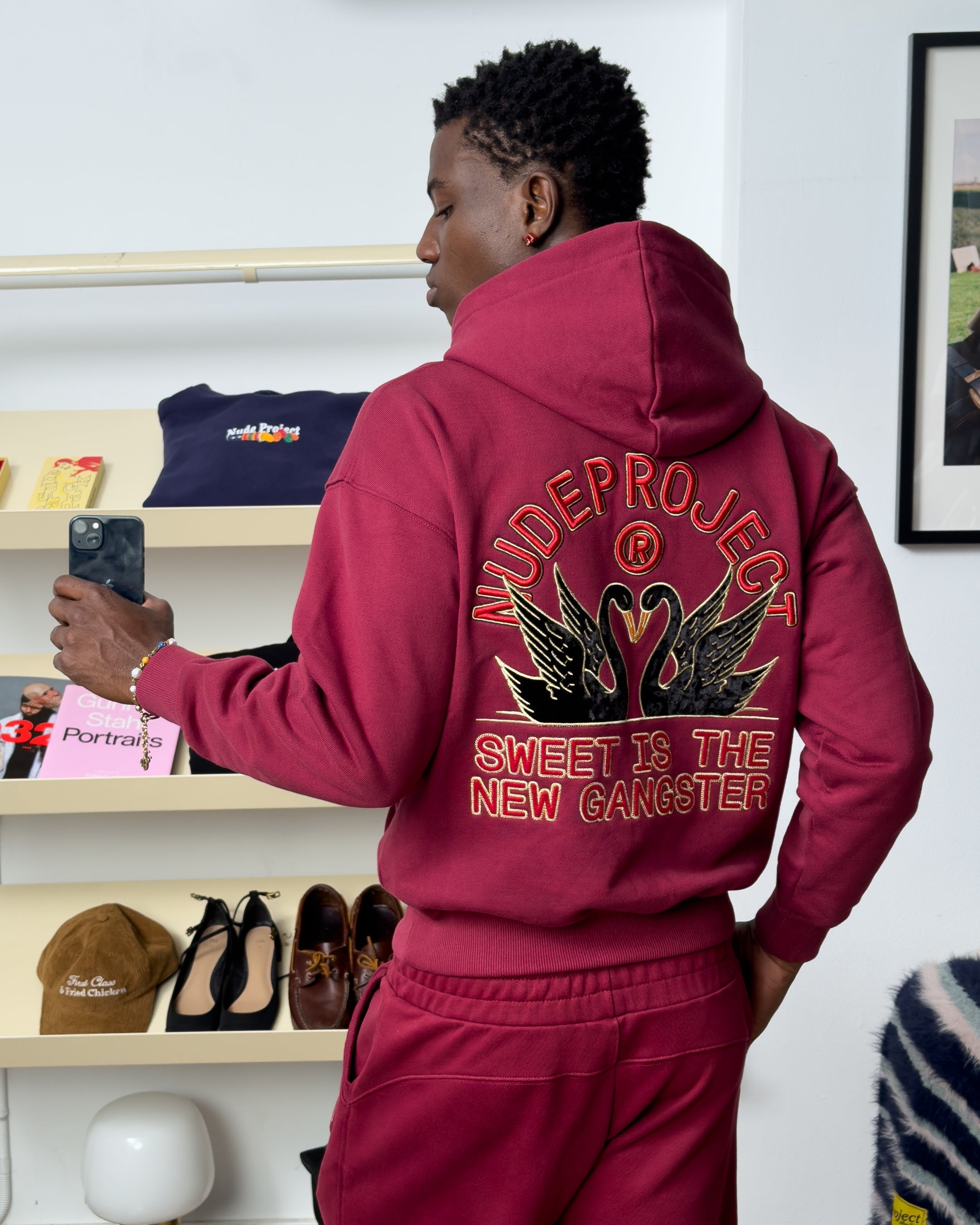 Sudadera Swans Granate