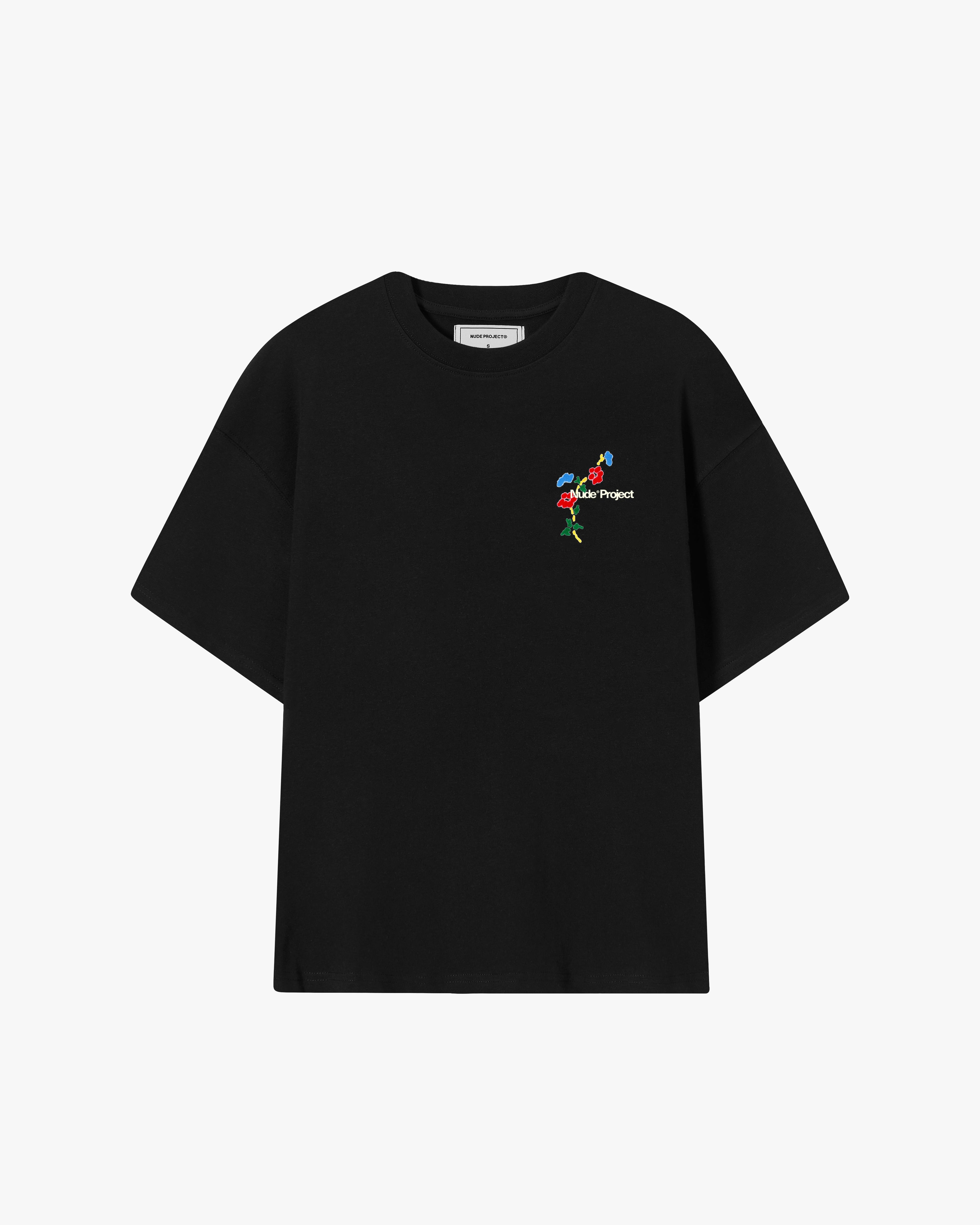 Camiseta Floreta Negra