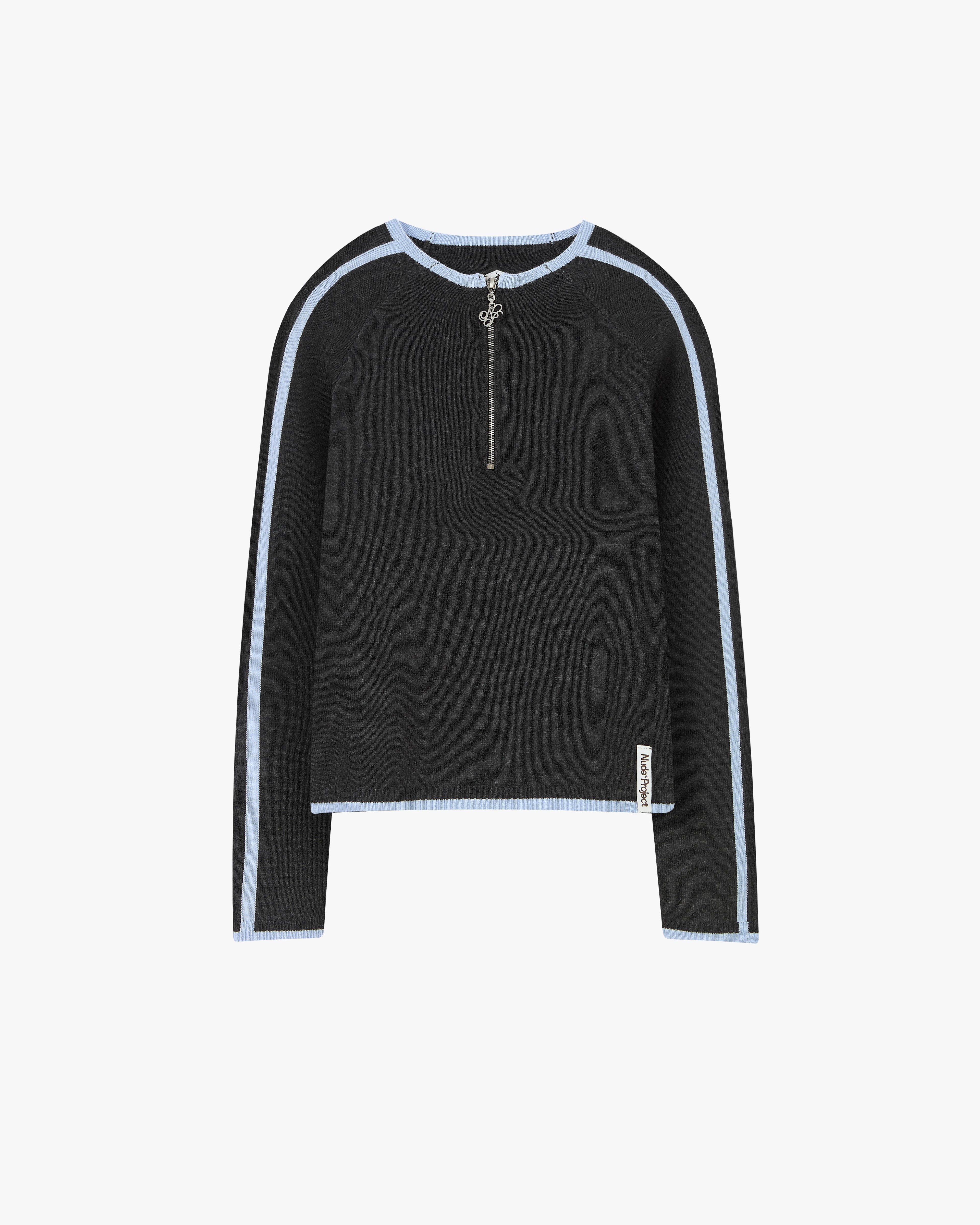 Suave Quarter-Zip Knit Grey