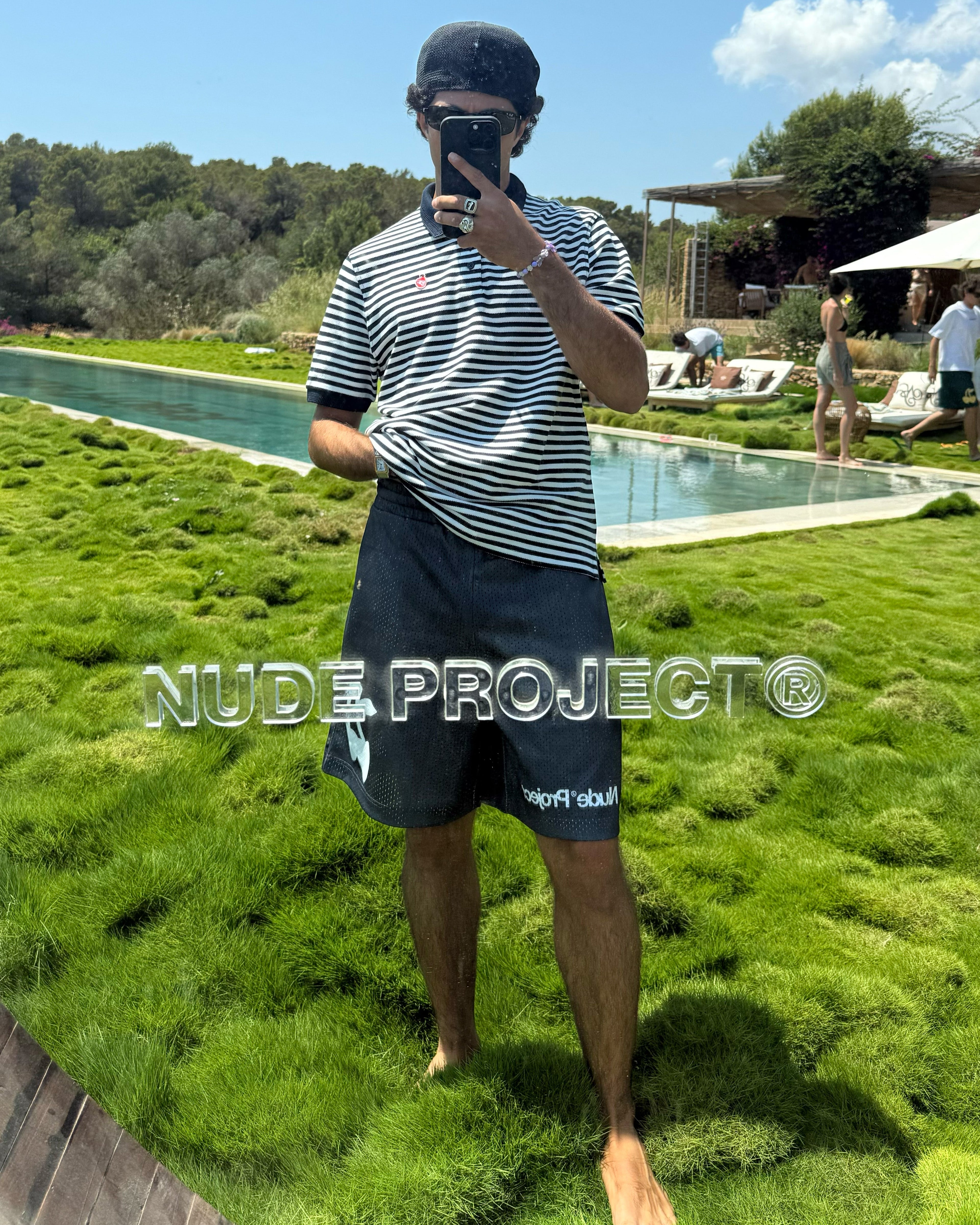 Polo Apple Crew Stripes Negro