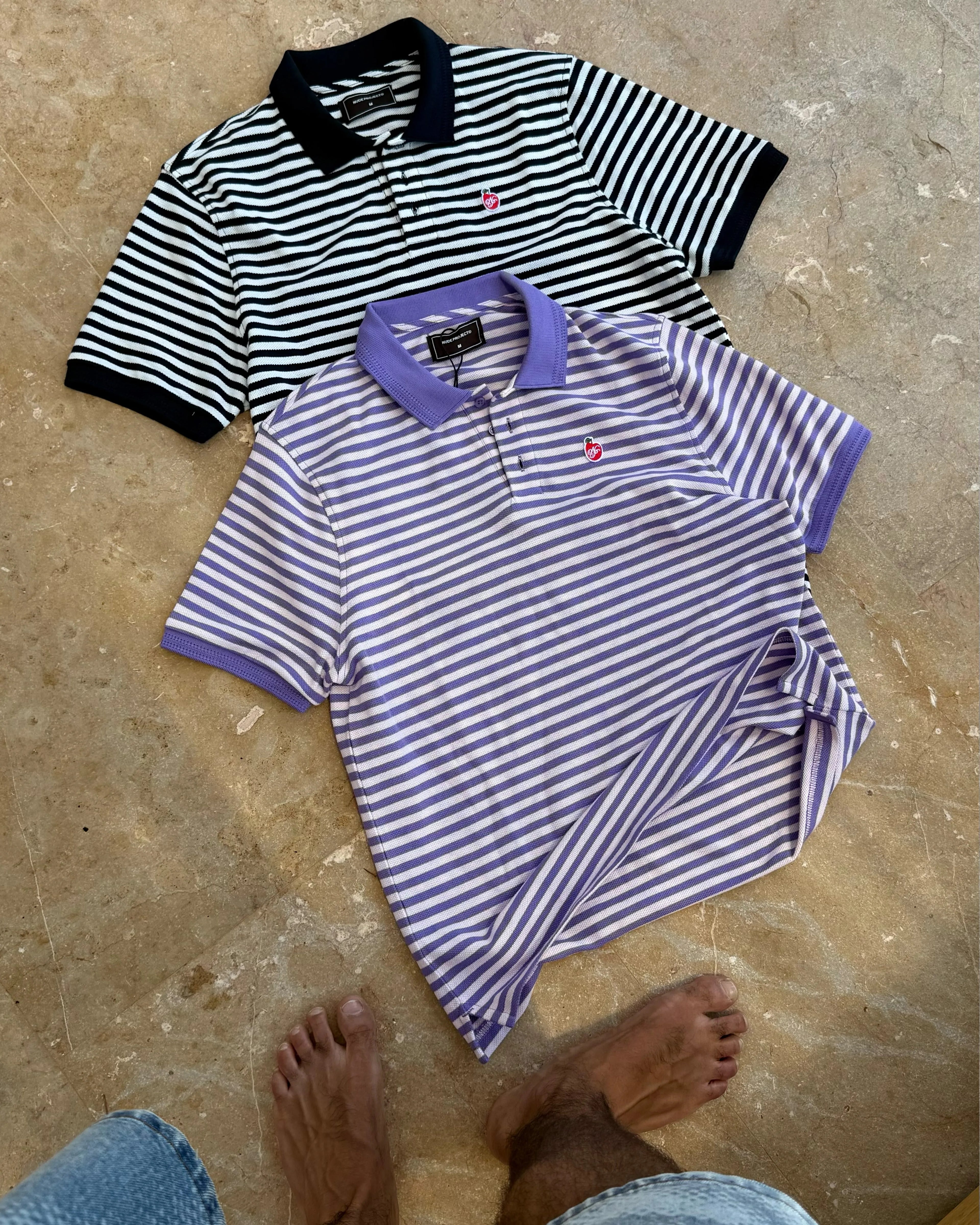 Polo Apple Crew Stripes Lila