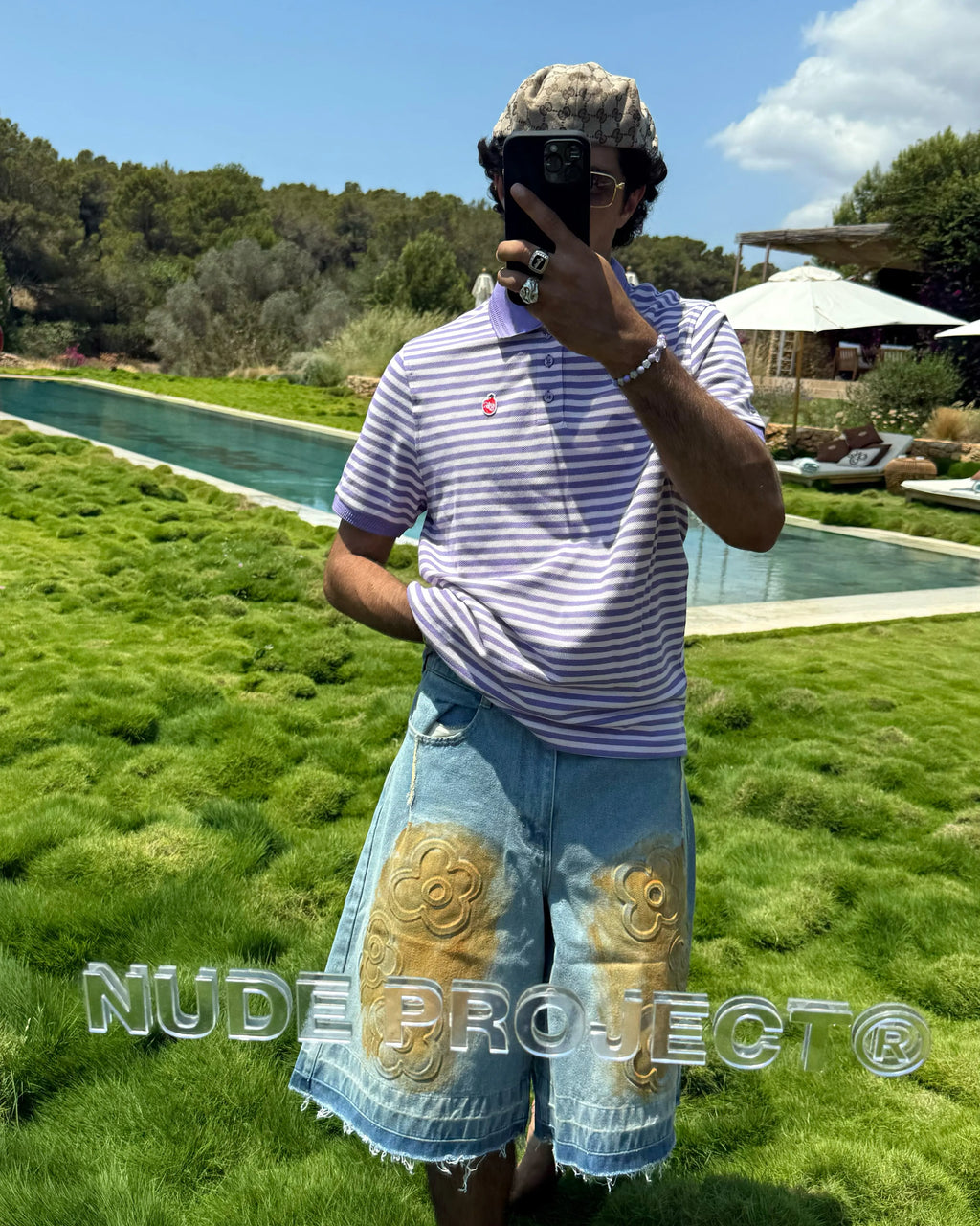 Pantalón Corto Baggy Old Denim Flower