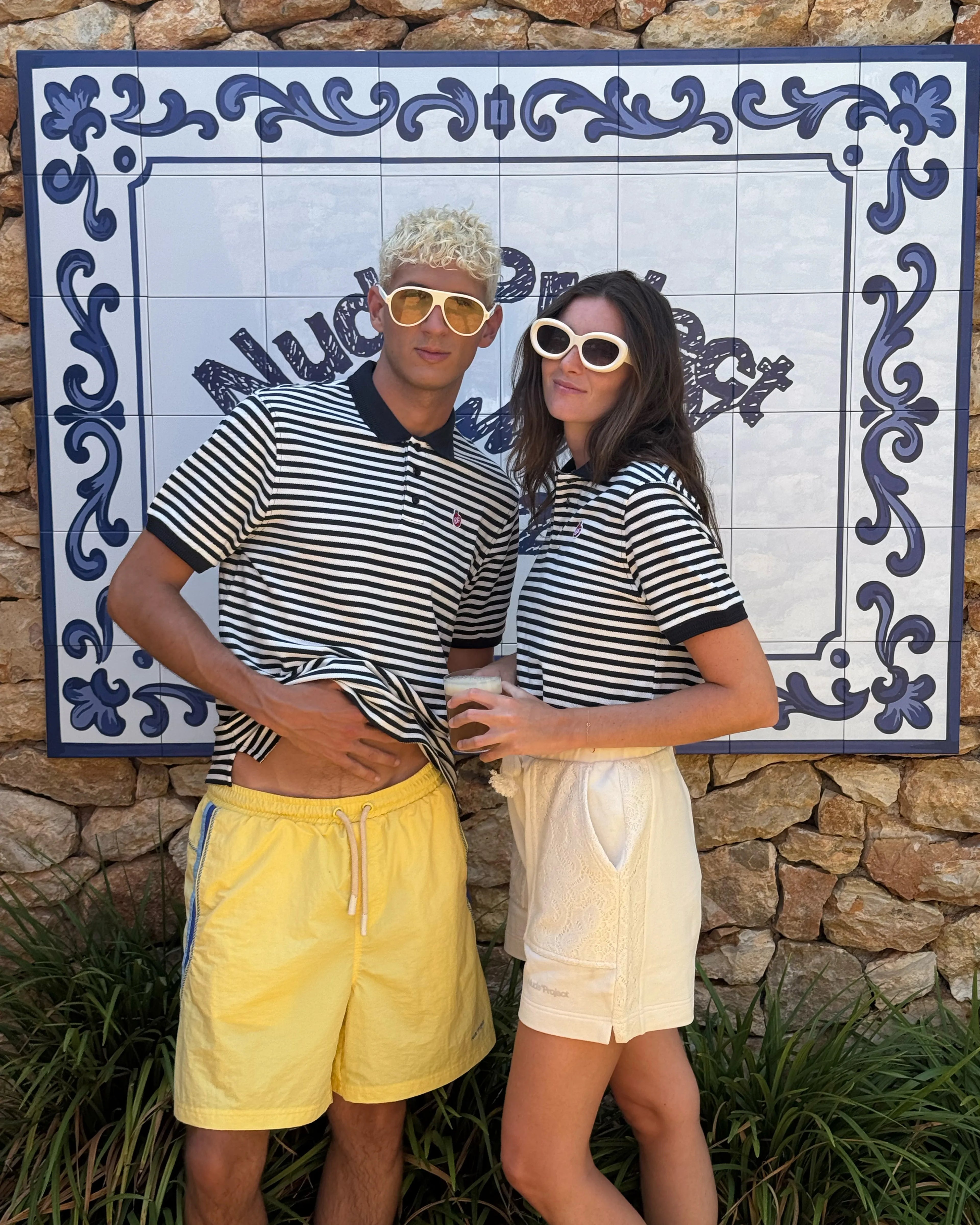 Polo Apple Crew Stripes Negro