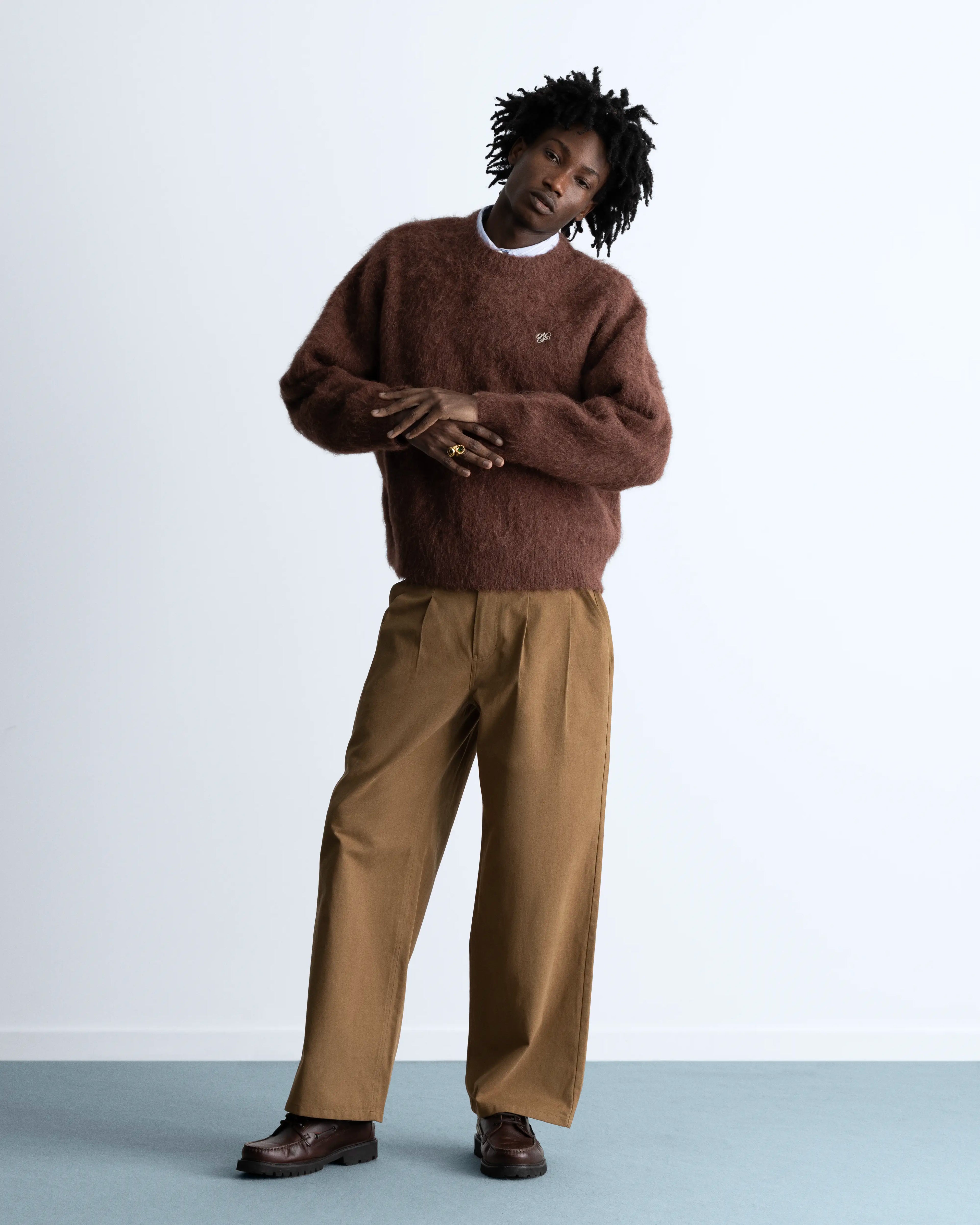 Vinyl Chino Pants Beige