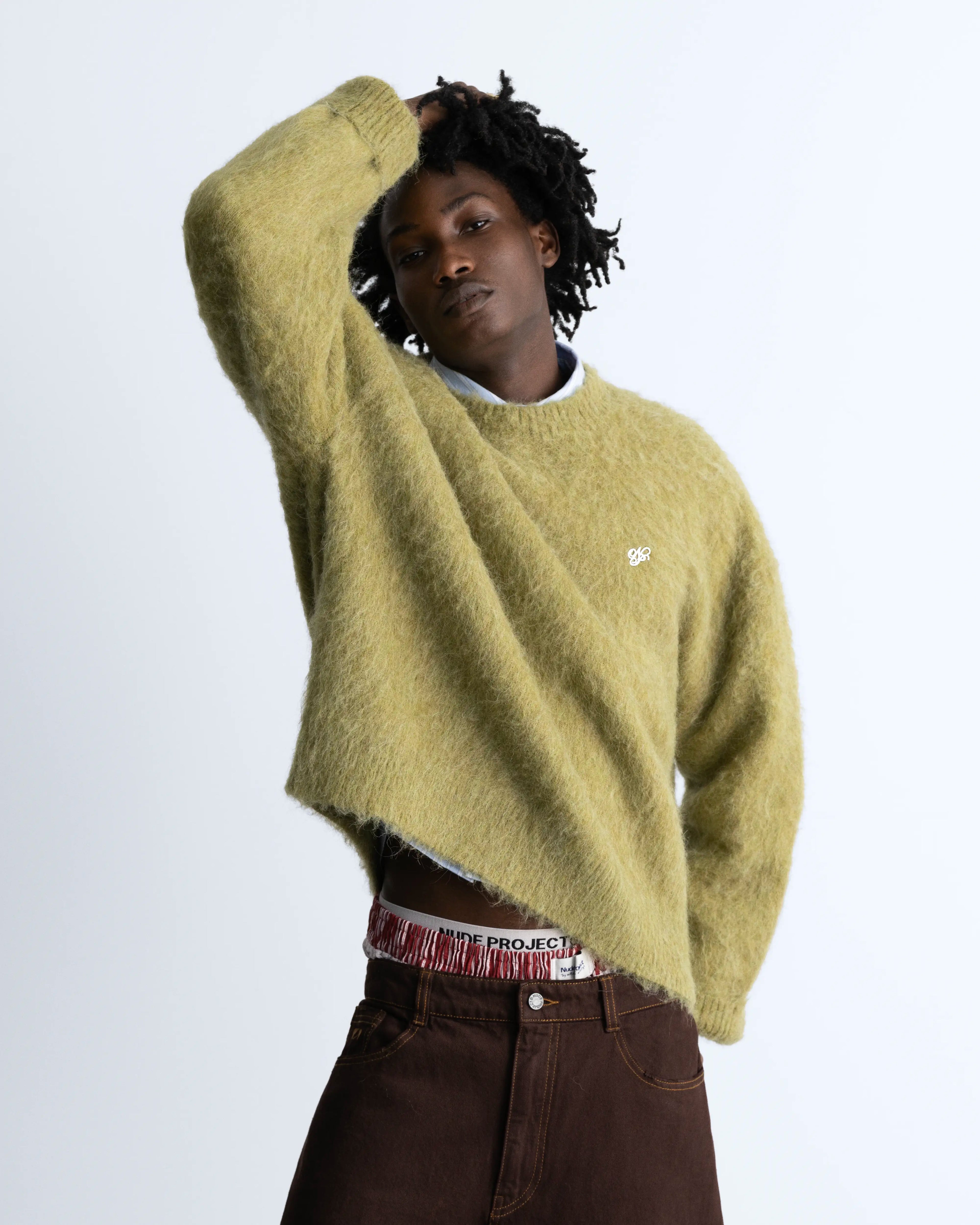 Alpaca Knit Sweater Green