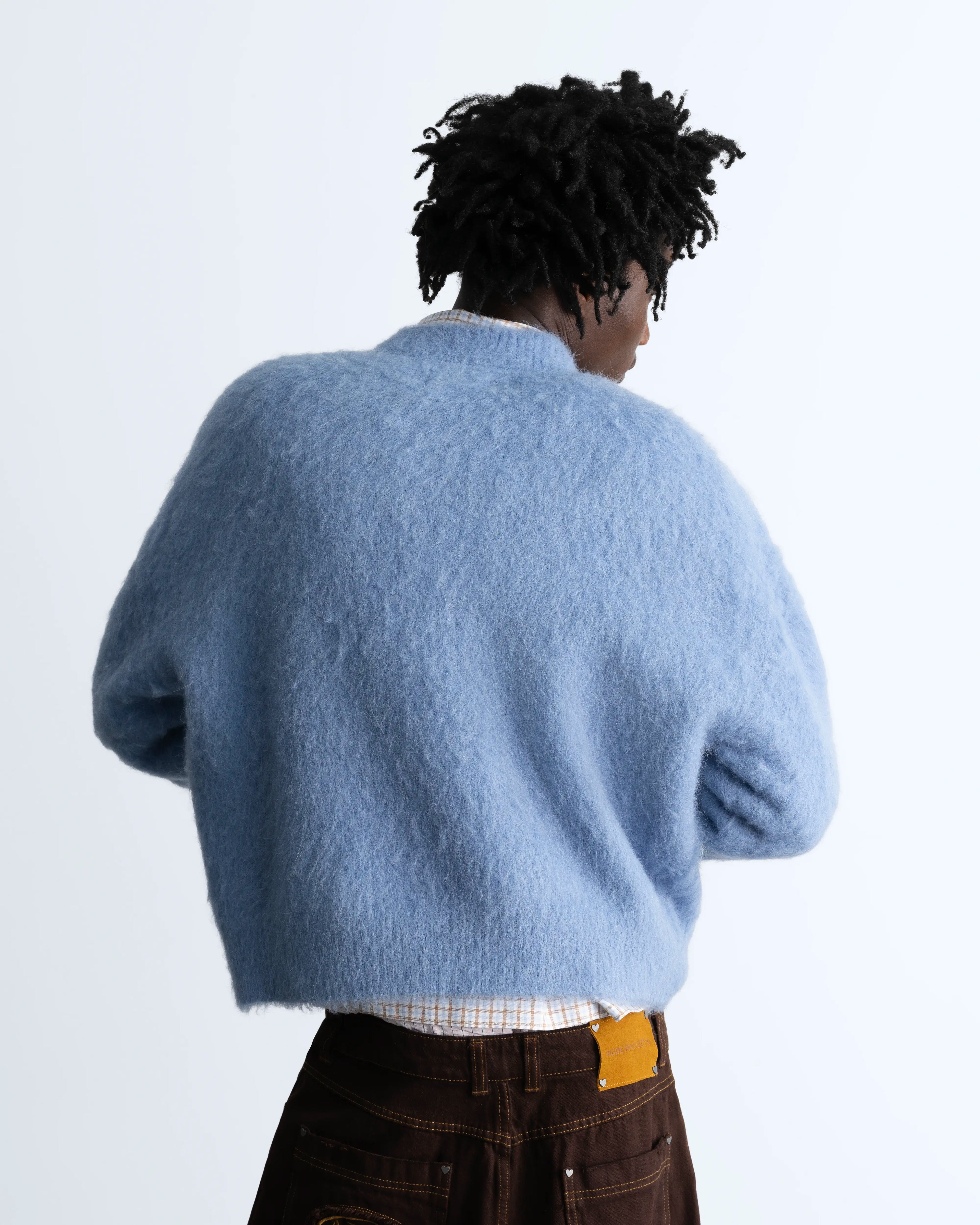 Alpaca Knit Sweater Blue