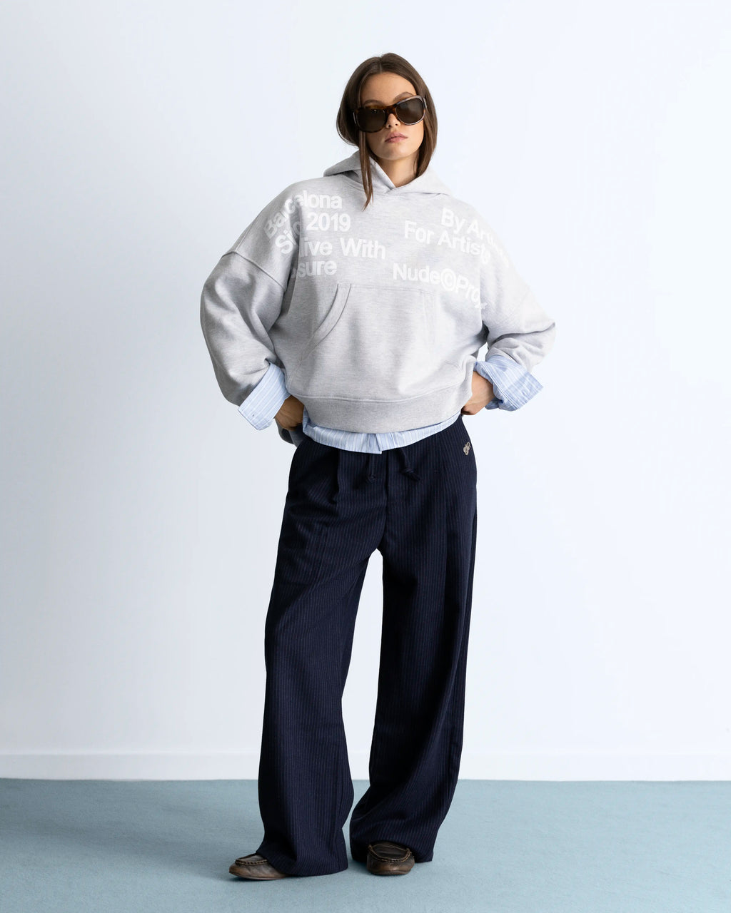 Location Boxy Hoodie Grey