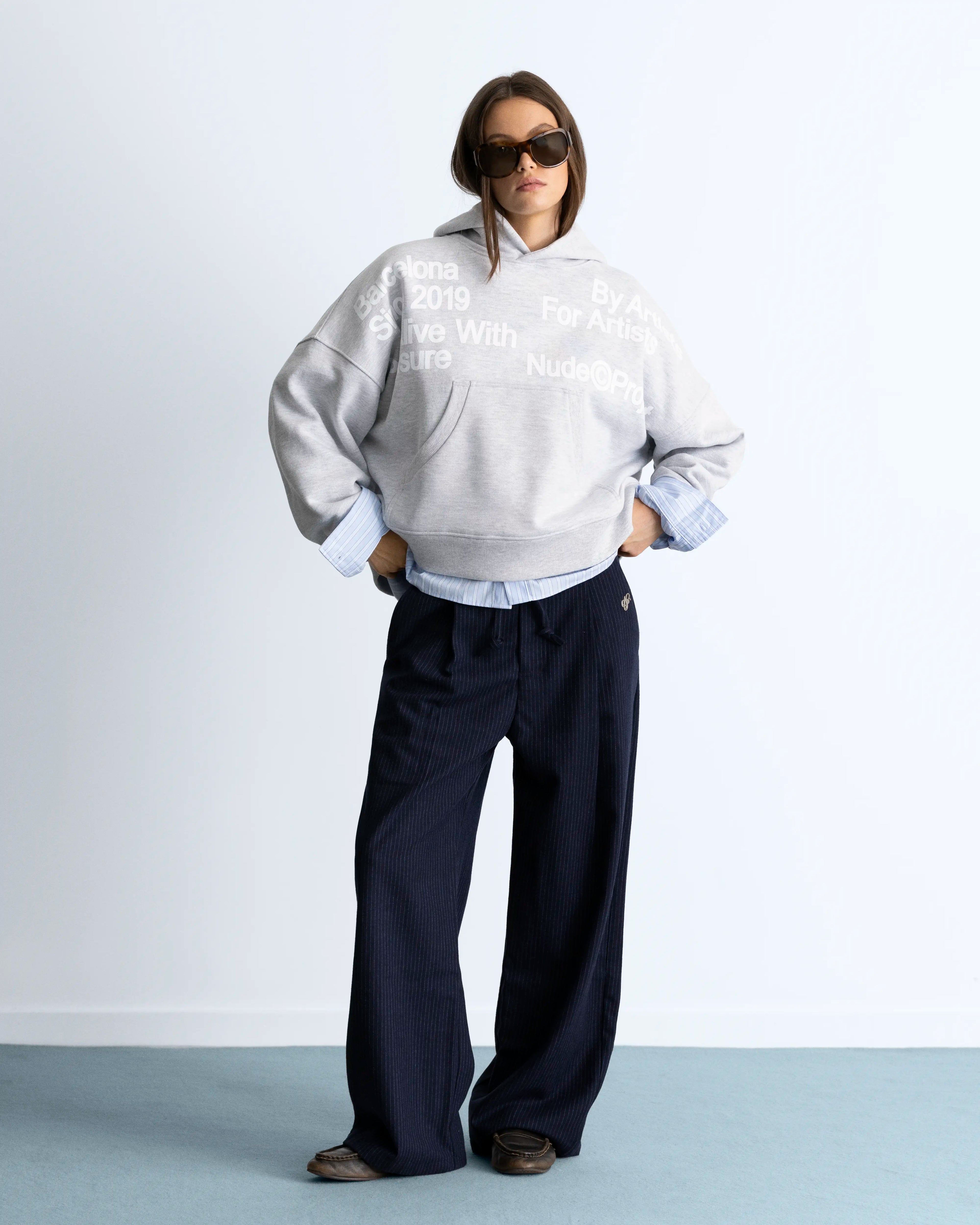 Location Boxy Hoodie Grey