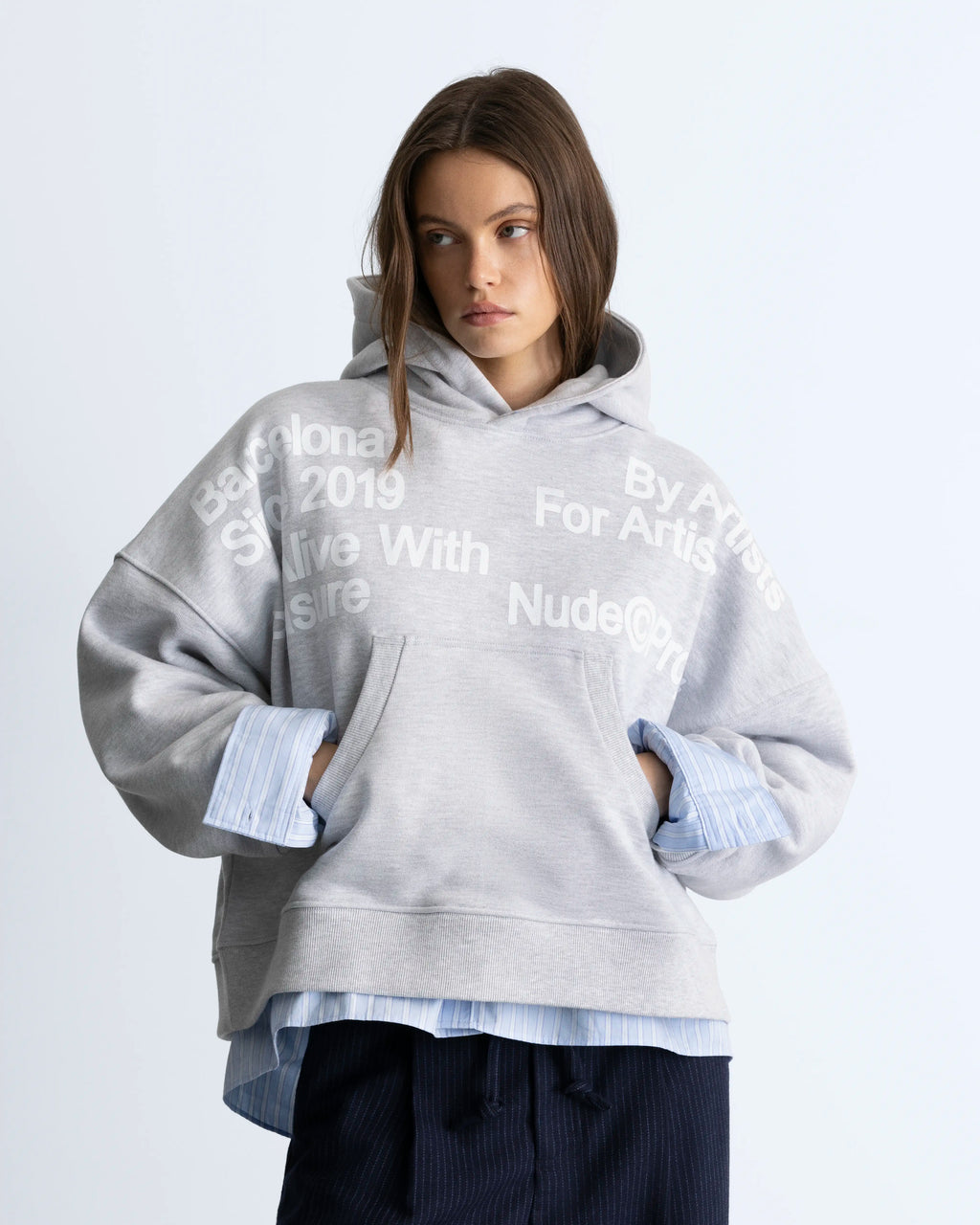 Location Boxy Hoodie Grey