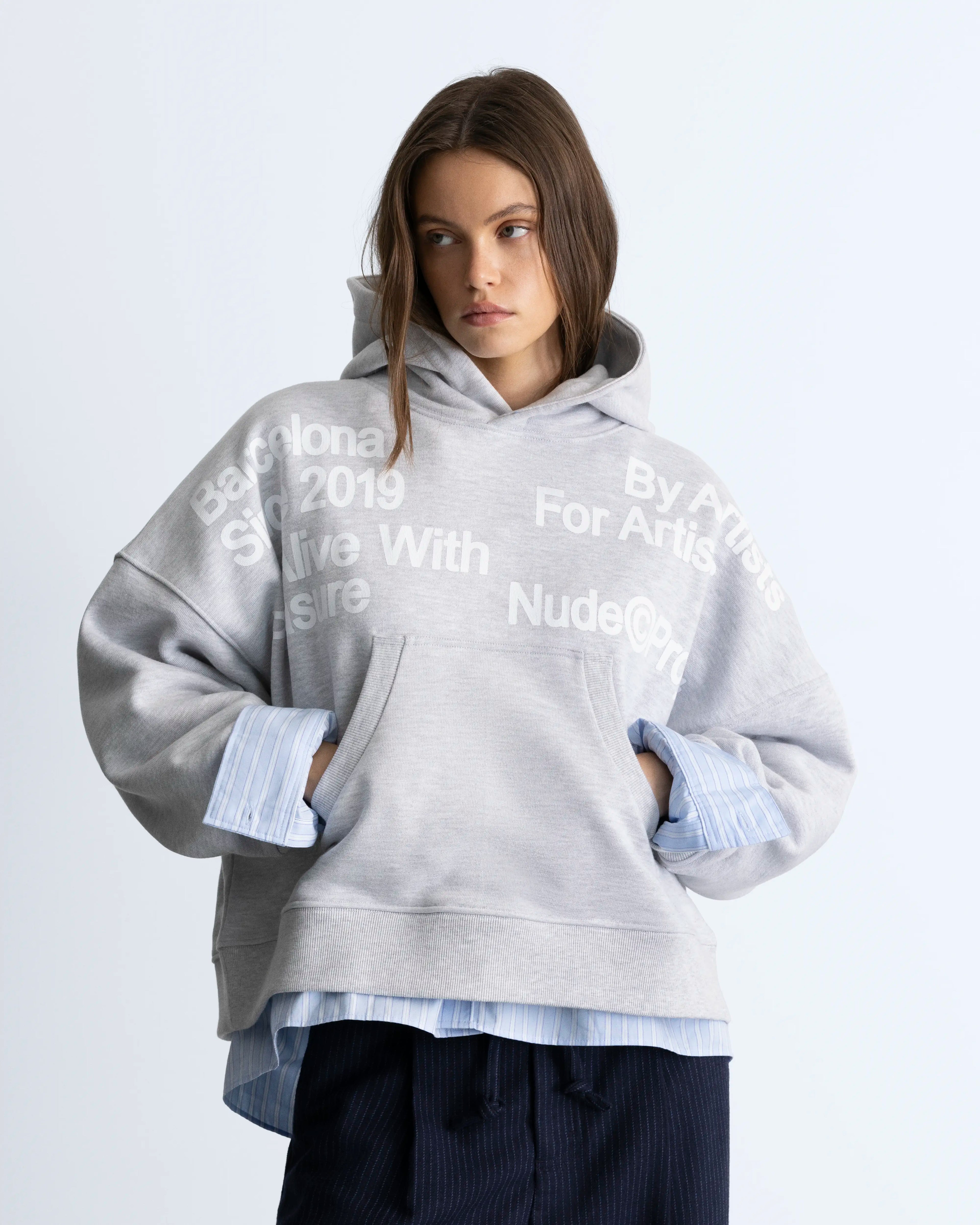 Location Boxy Hoodie Grey