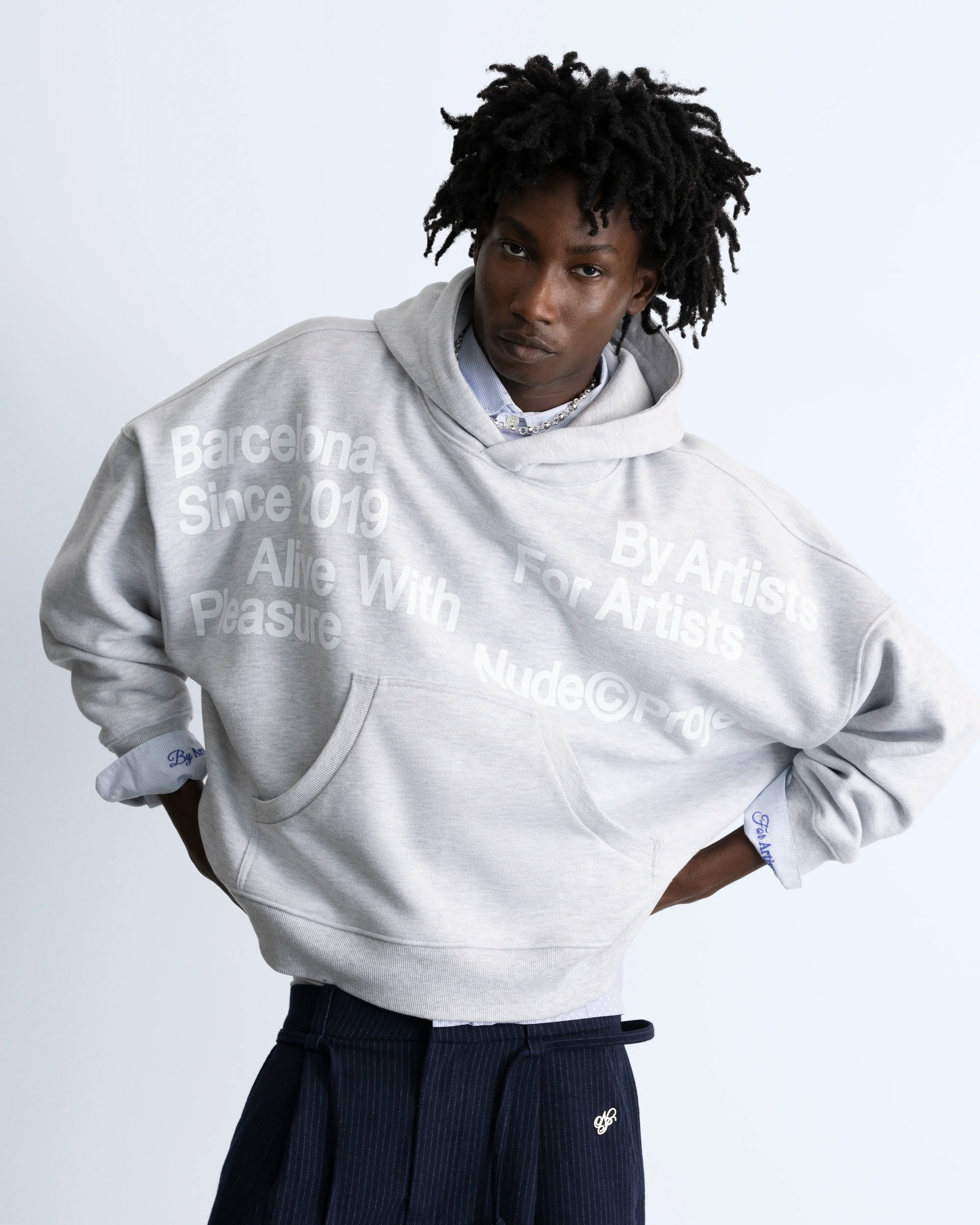 Location Boxy Hoodie Grey