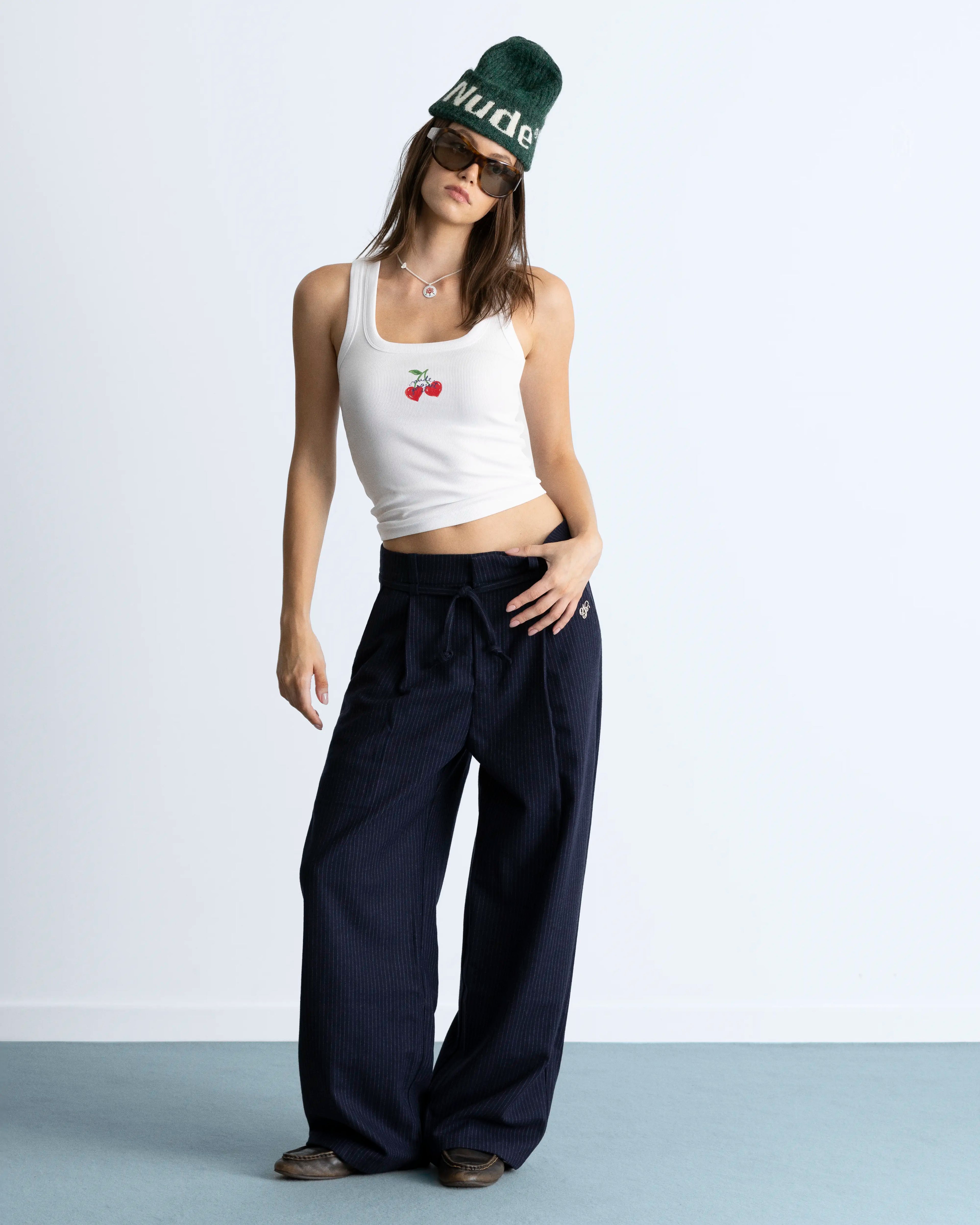 Berry Tank Top White