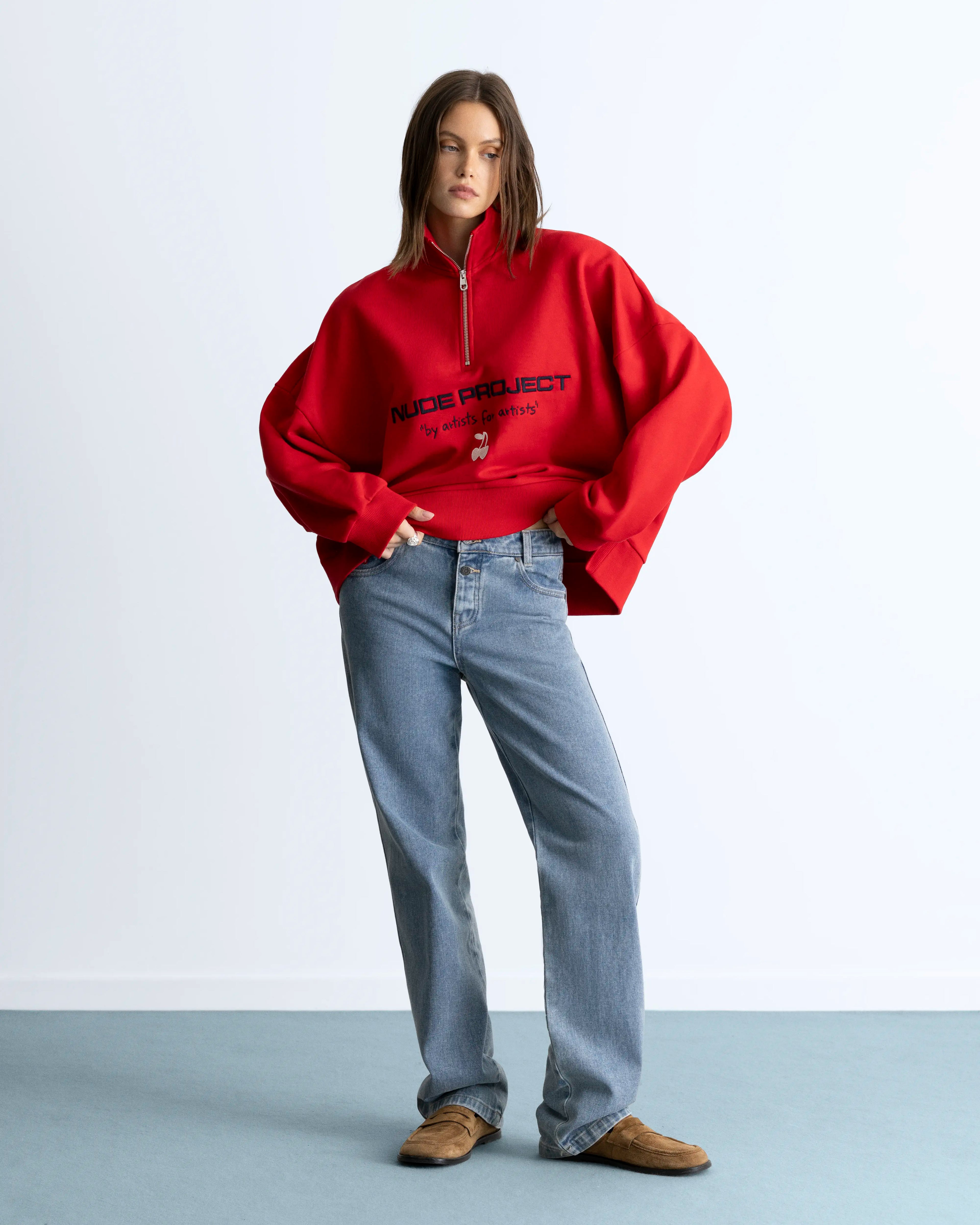 Sport Quarter-Zip Red