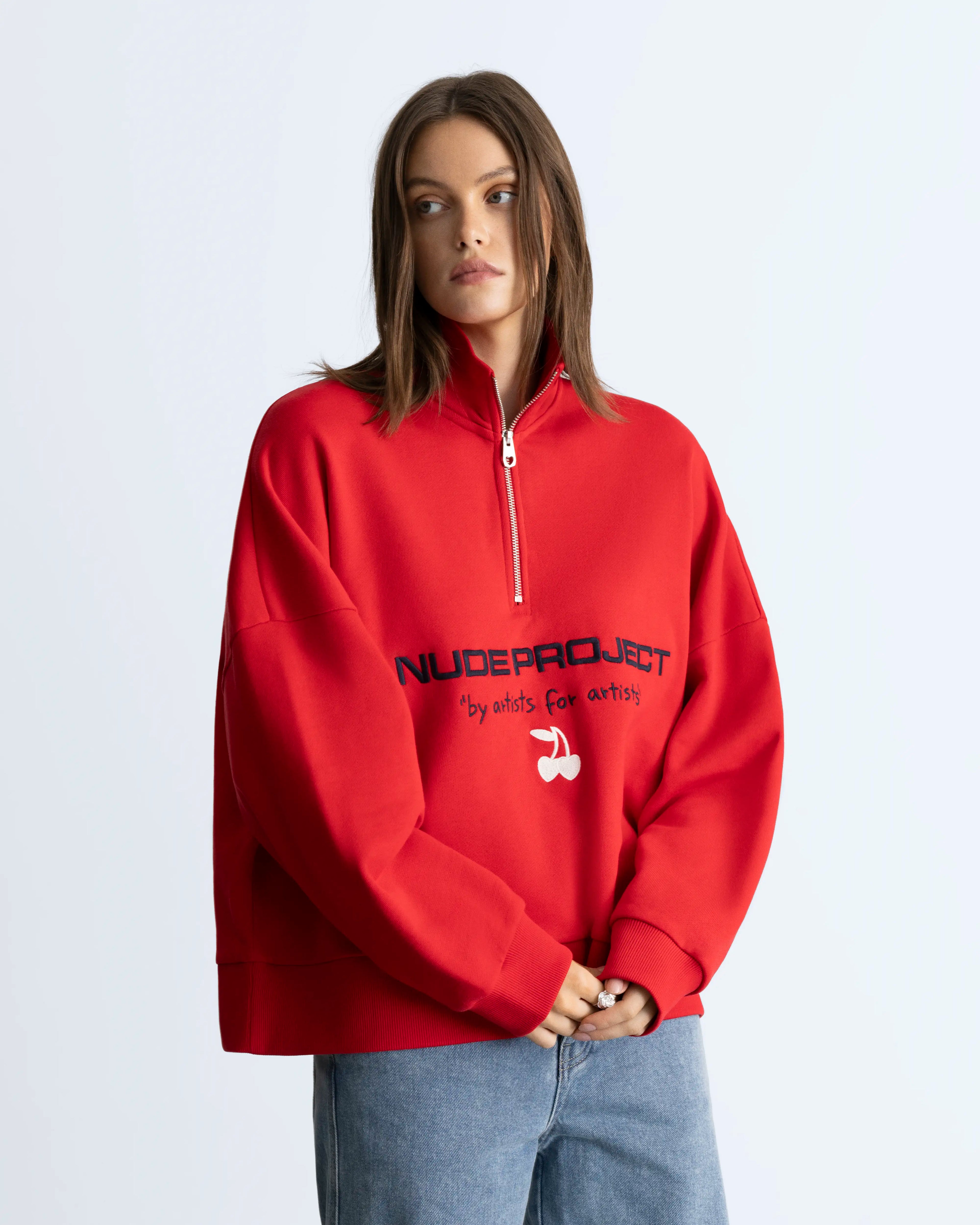 Sport Quarter-Zip Red