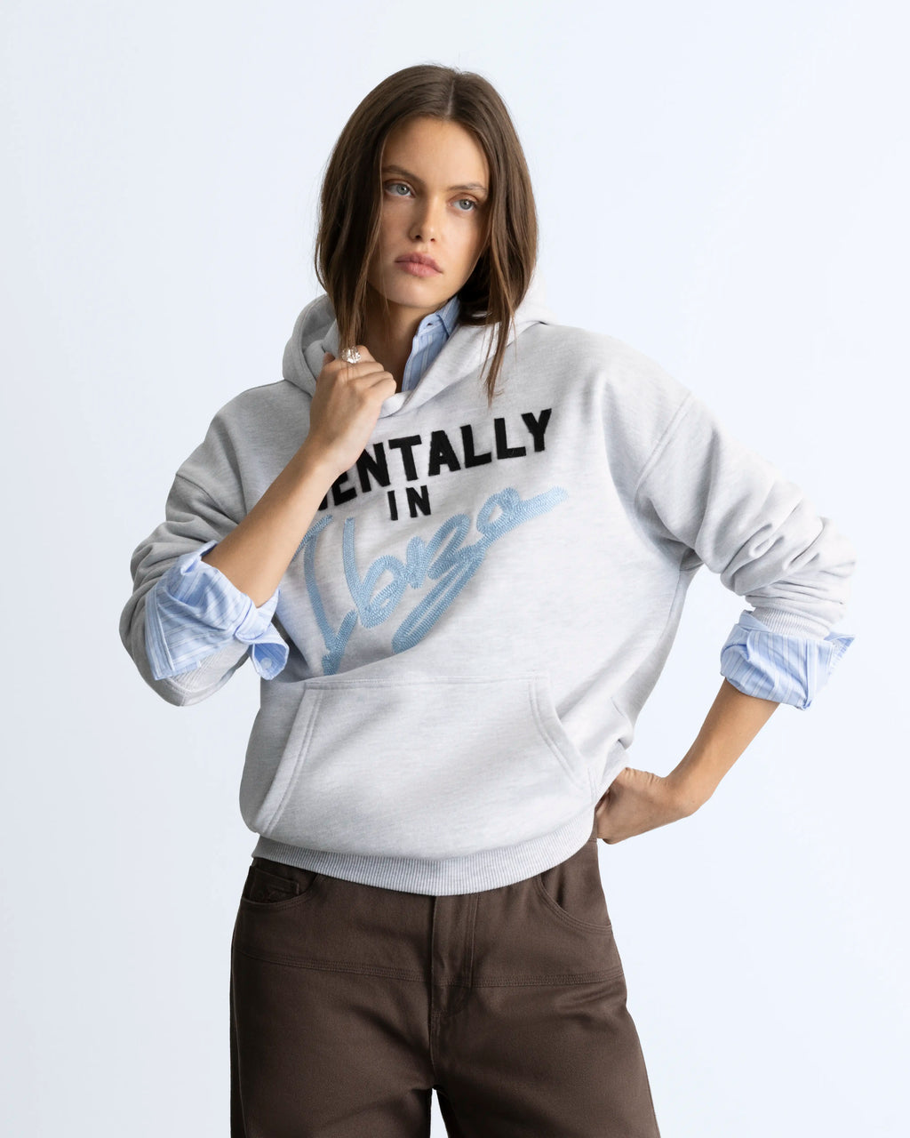 Mindset Hoodie Grey Melange