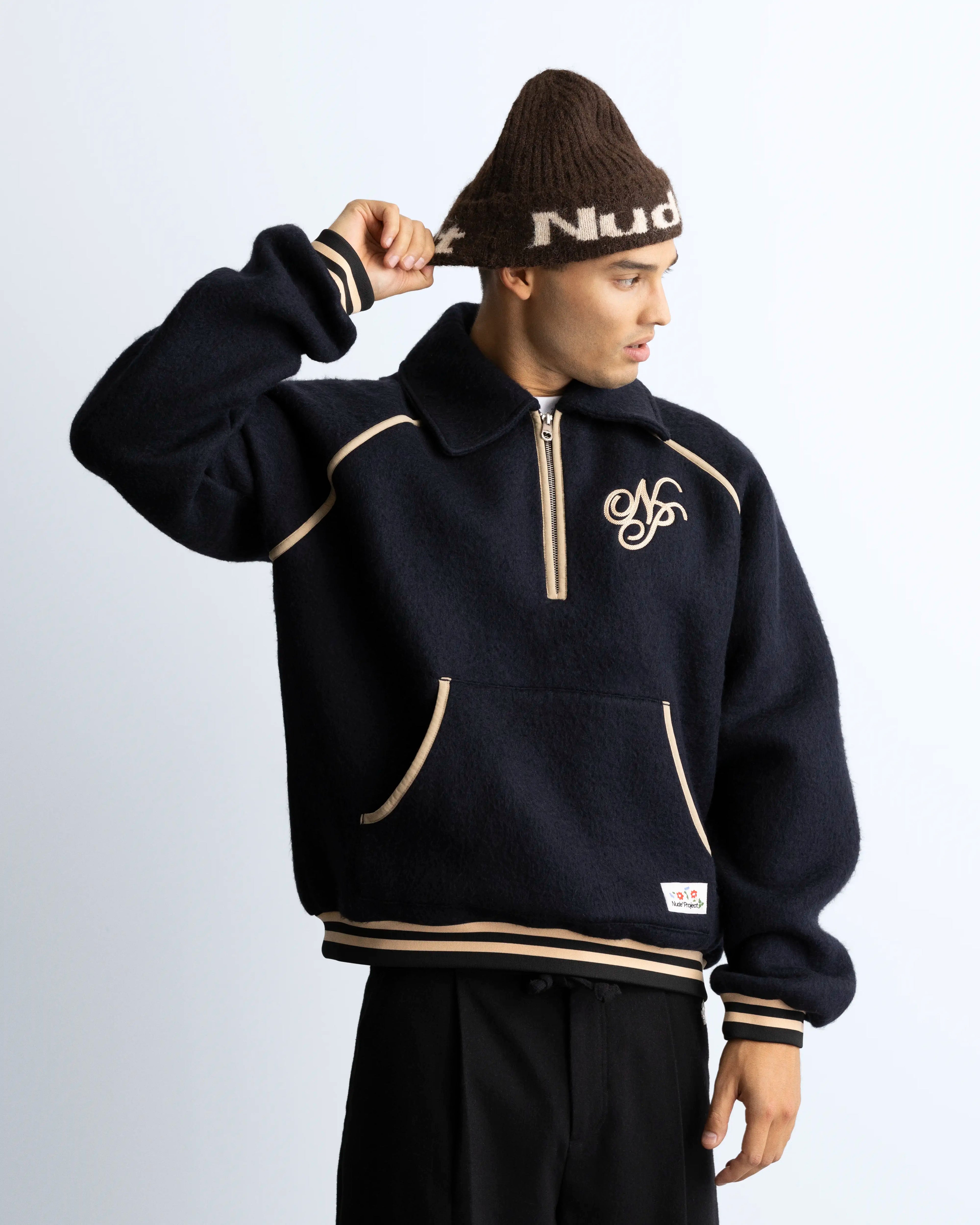 Teddy Quarter-Zip Polar Black