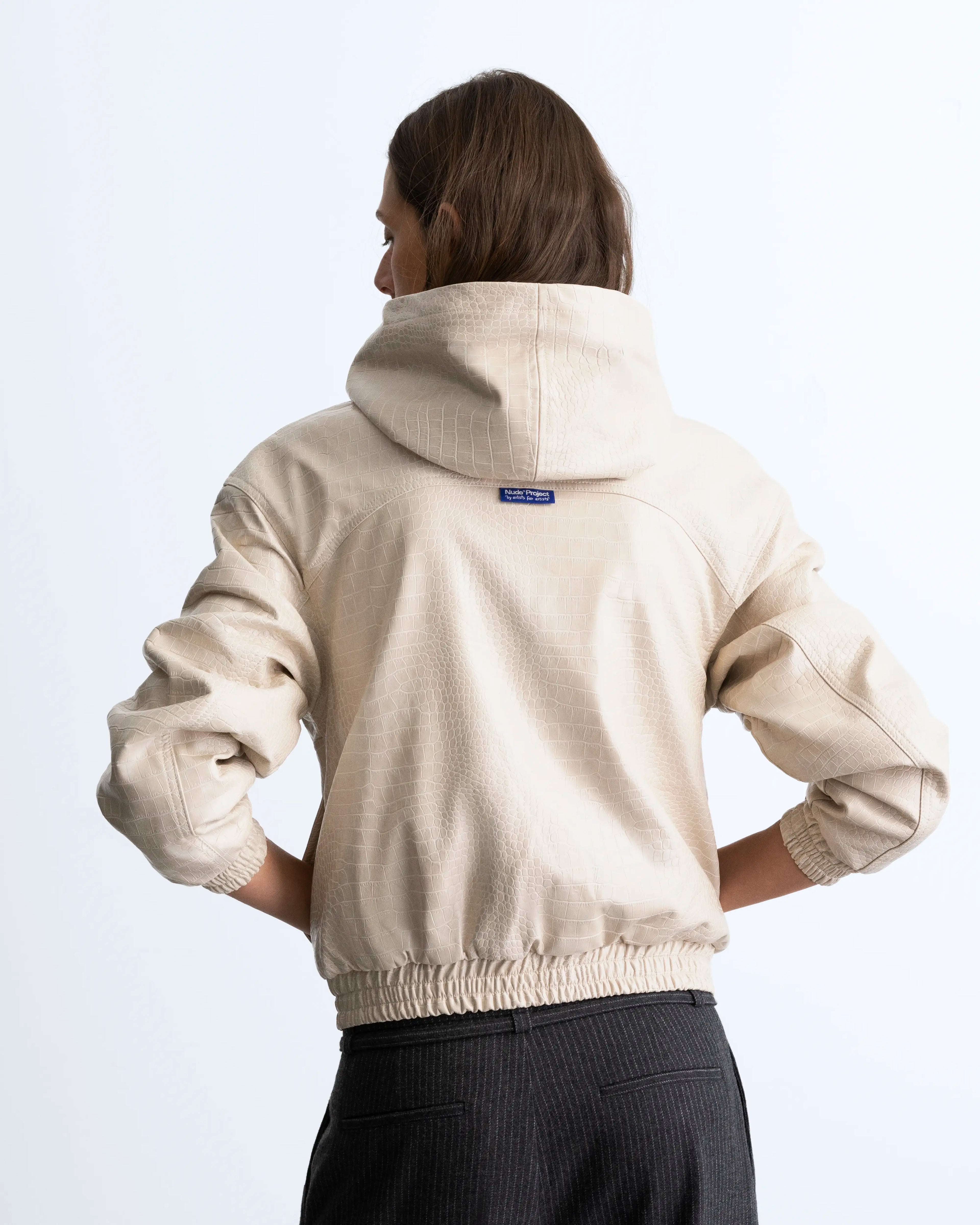 Chaqueta Boxy Croco