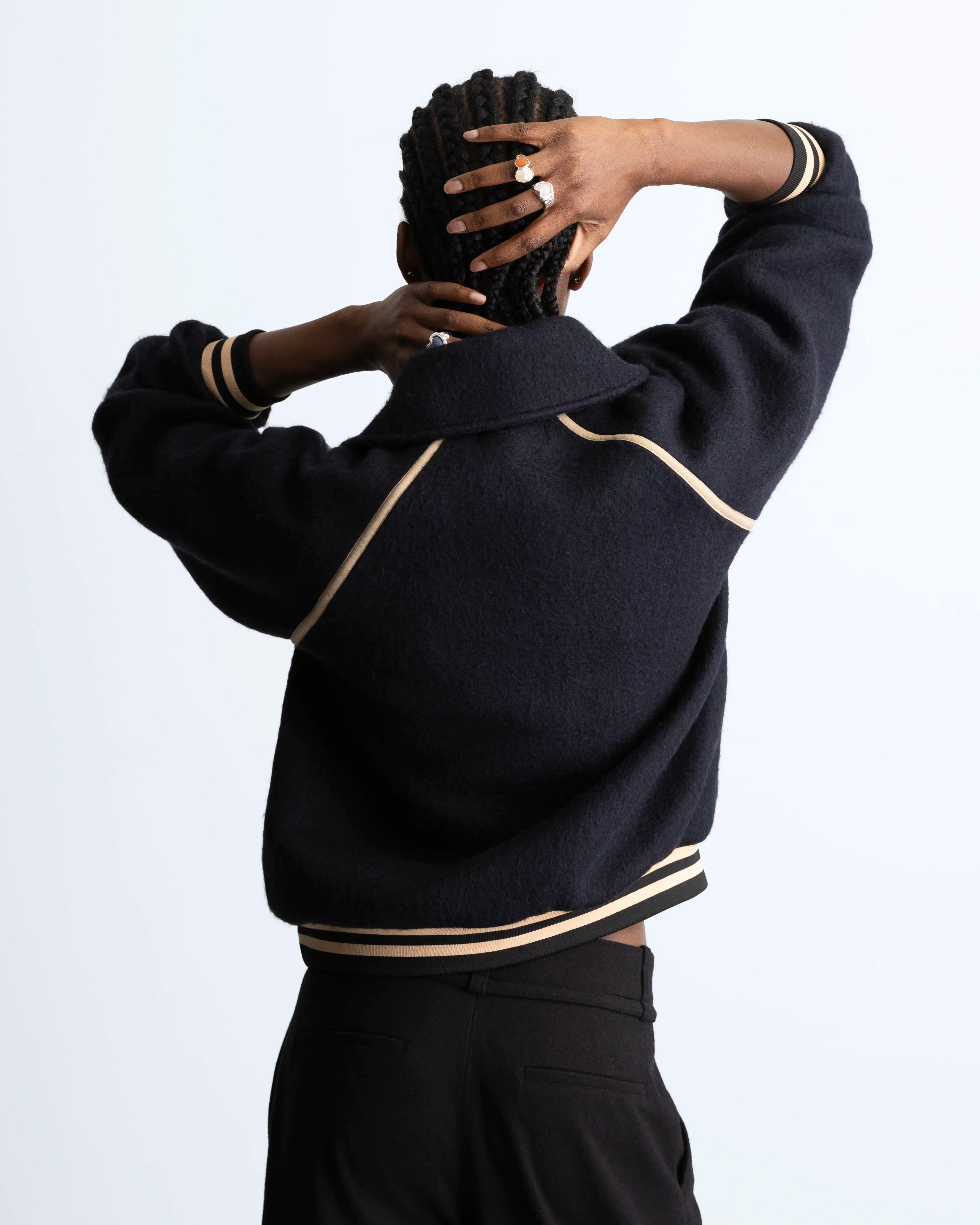 Teddy Quarter-Zip Polar Black