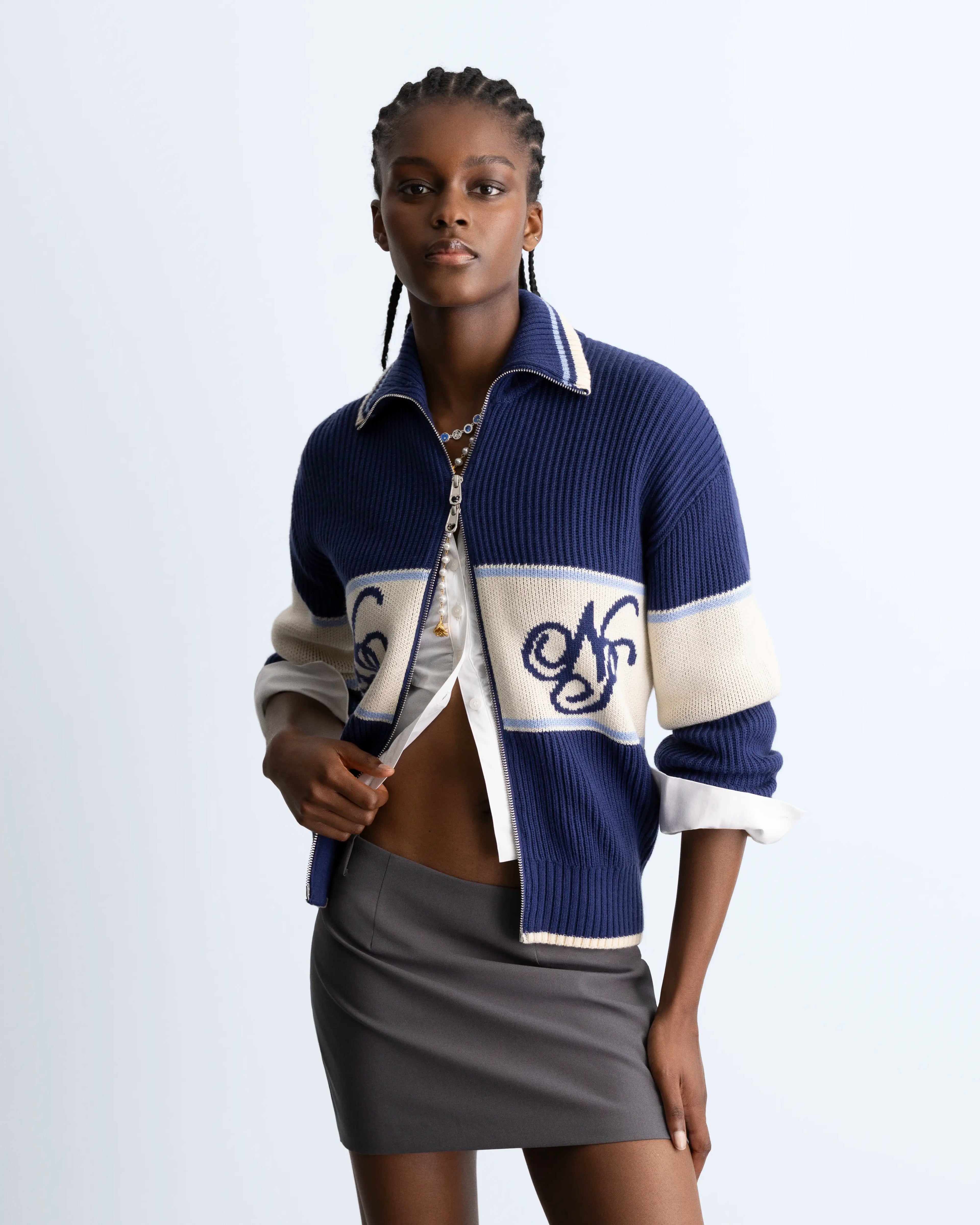 Jersey Con Cremallera Voyage Azul