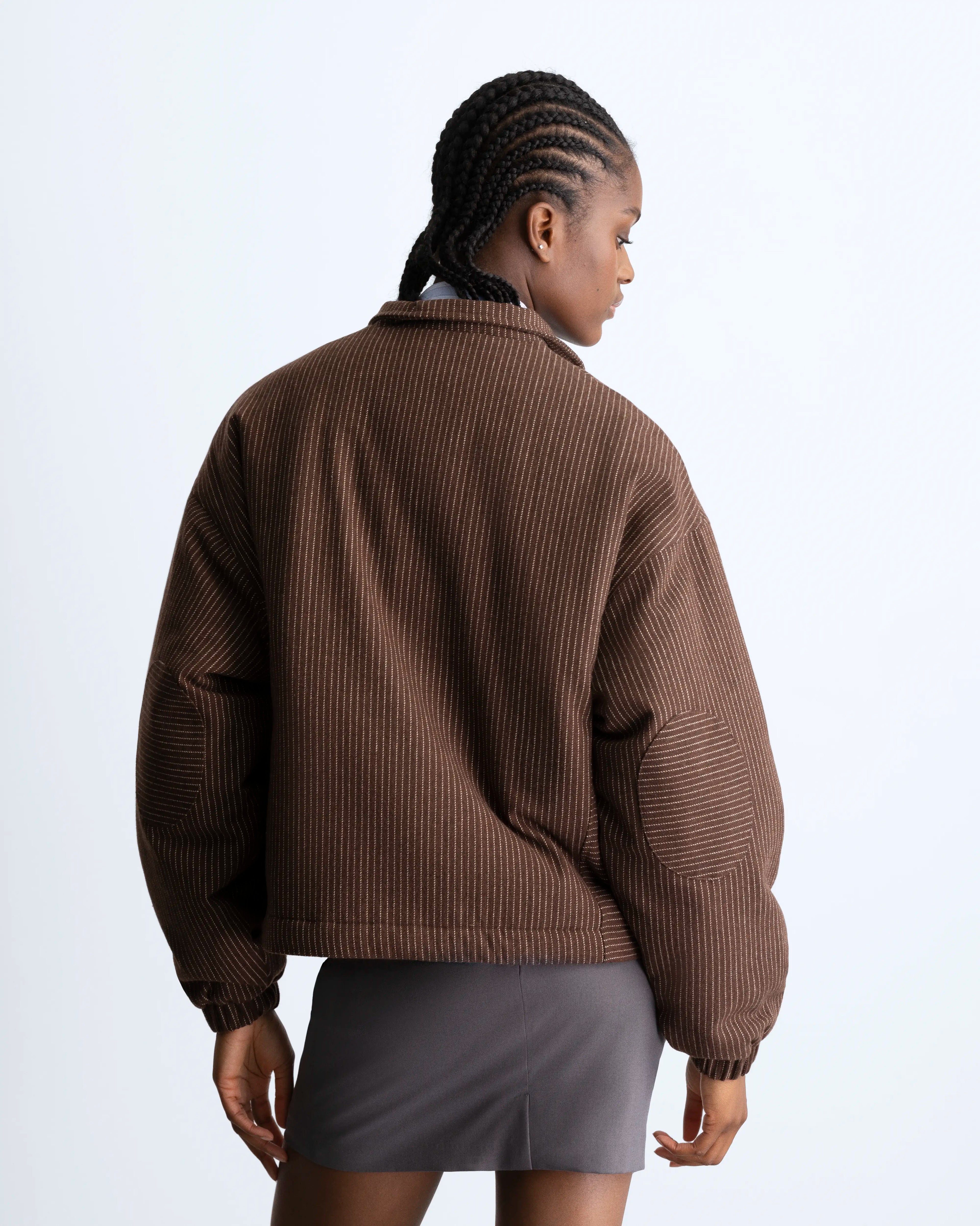 Chaqueta Bomber Con Cremallera Wool Marrón