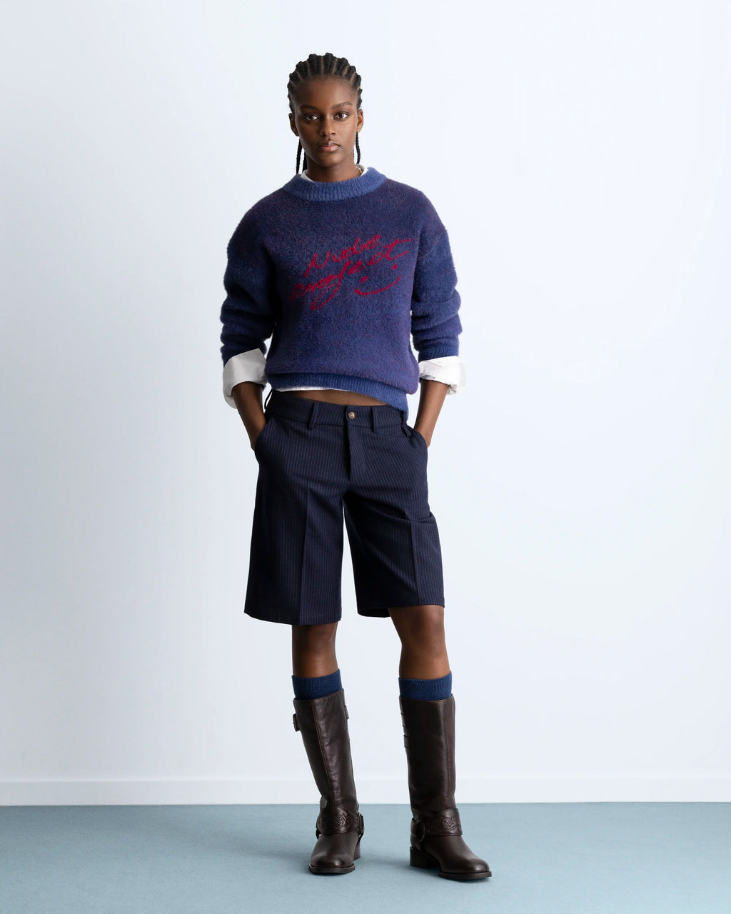 Jersey Gradient Cozy Azul Marino