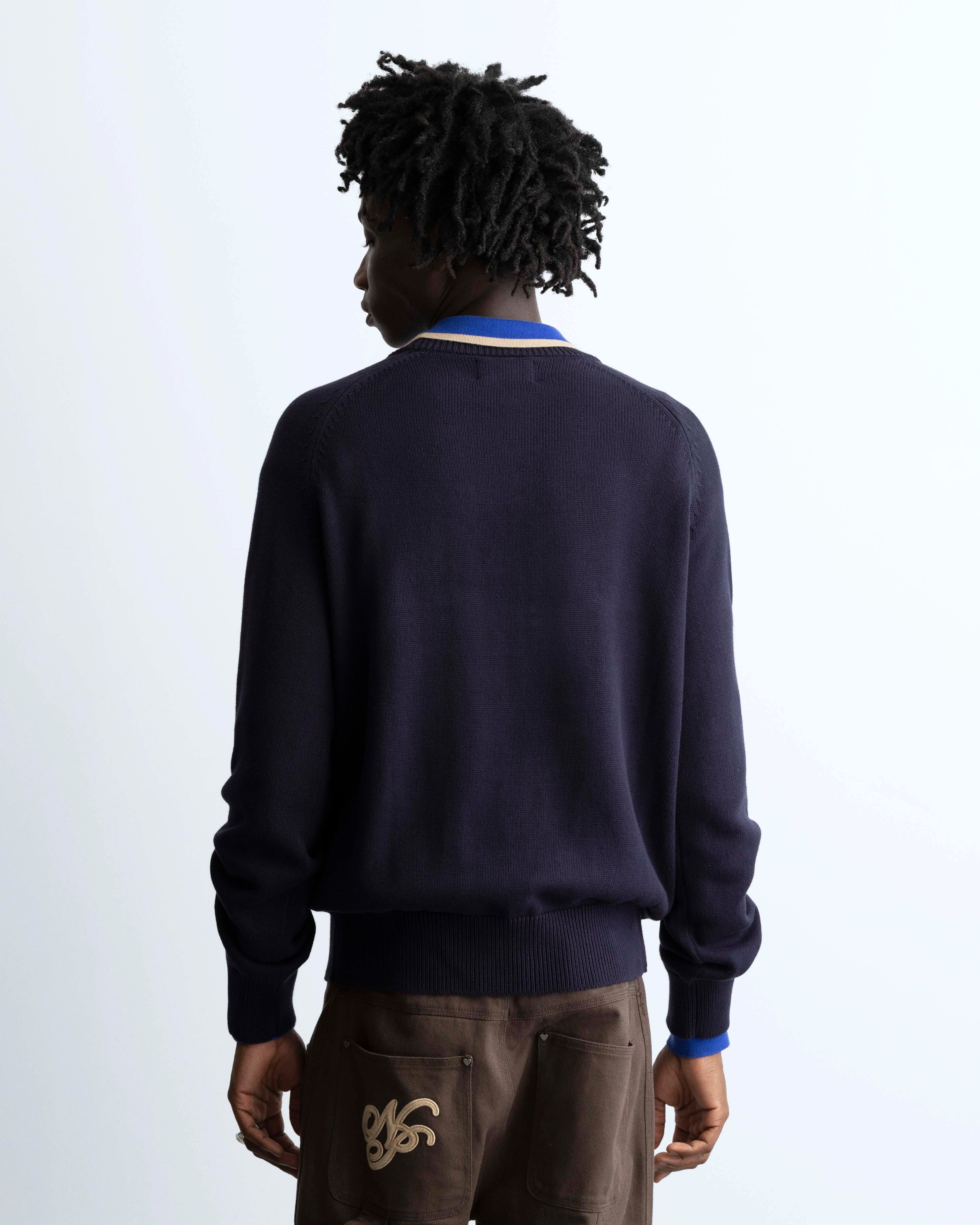 Teddy Knit Sweater Blue