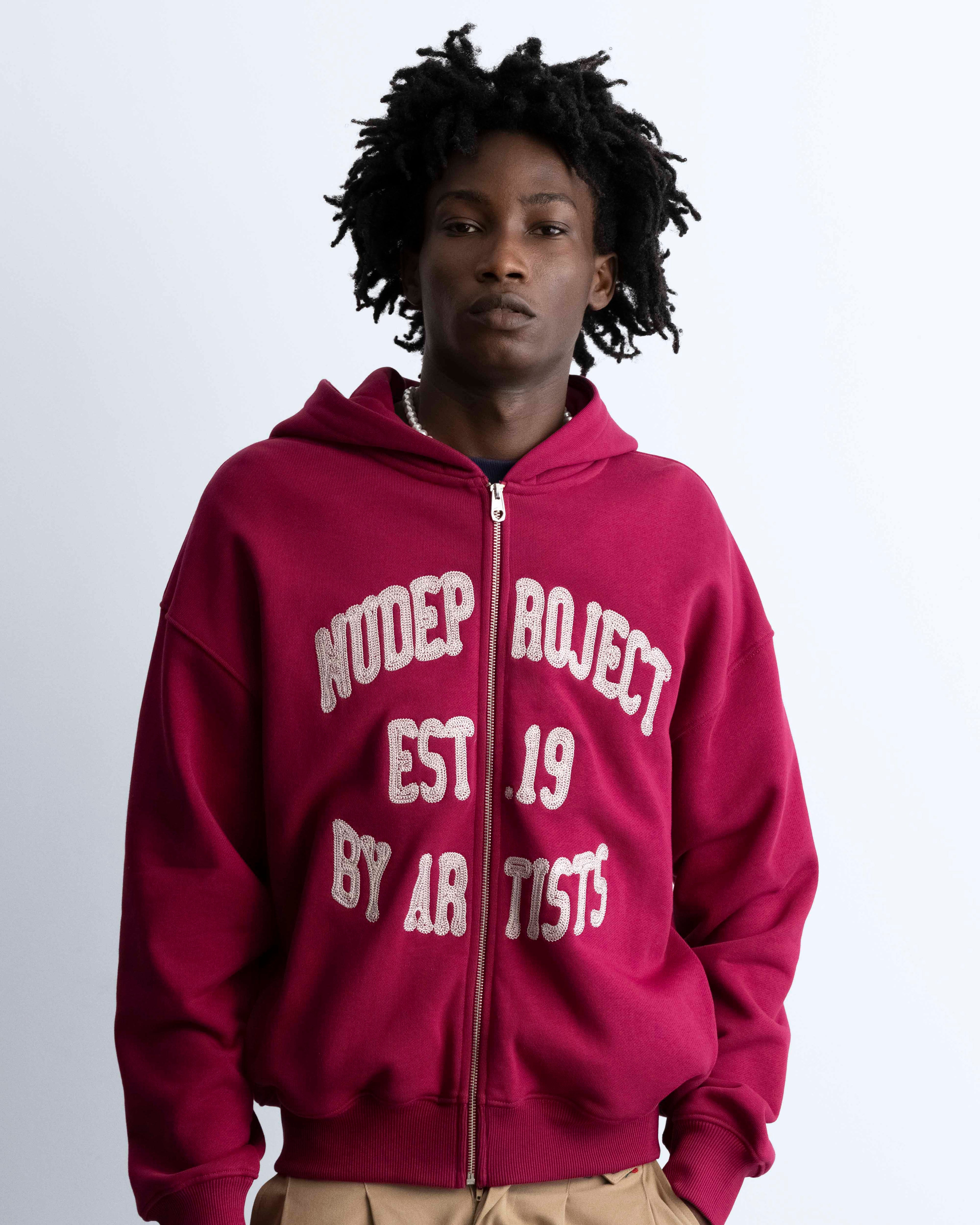 Gravity Zip-Up Hoodie Burgundy