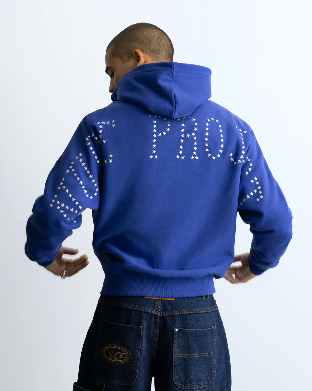 Lights Zip-Up Hoodie Blue