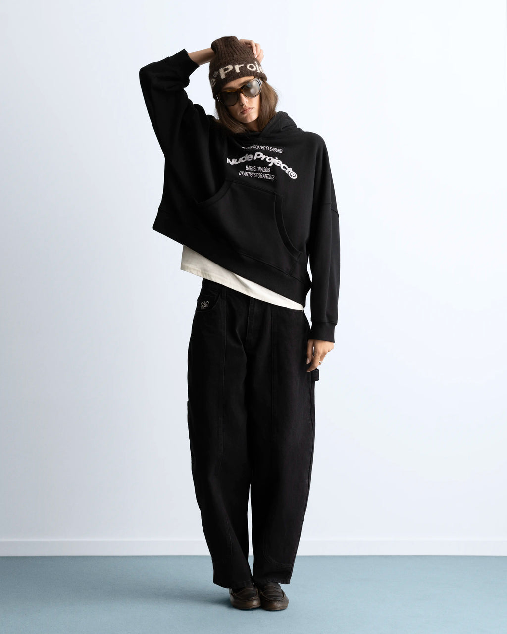 Pantalón Vaquero Barrel Negro