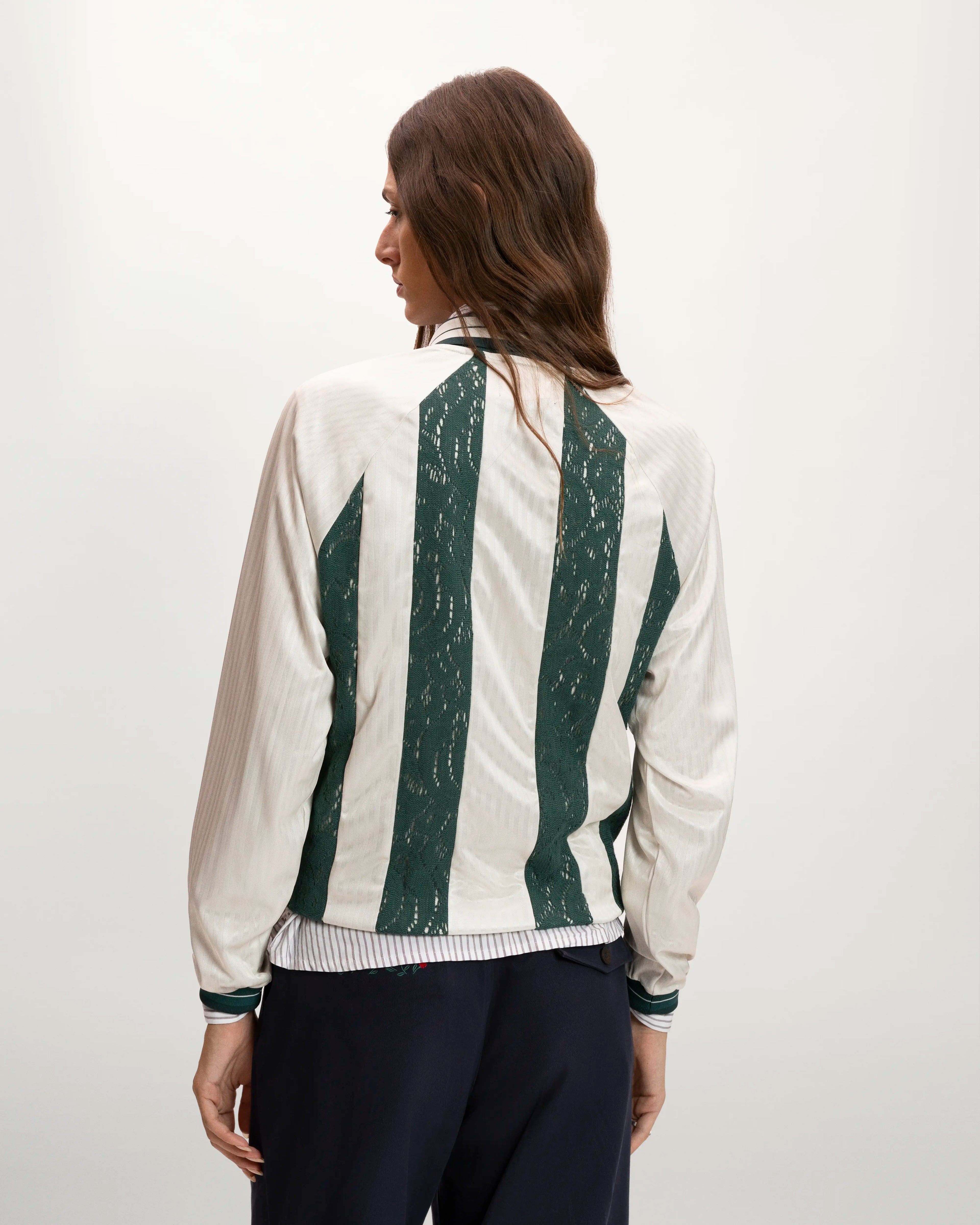 Lace Football Long-Sleeve Tee Green