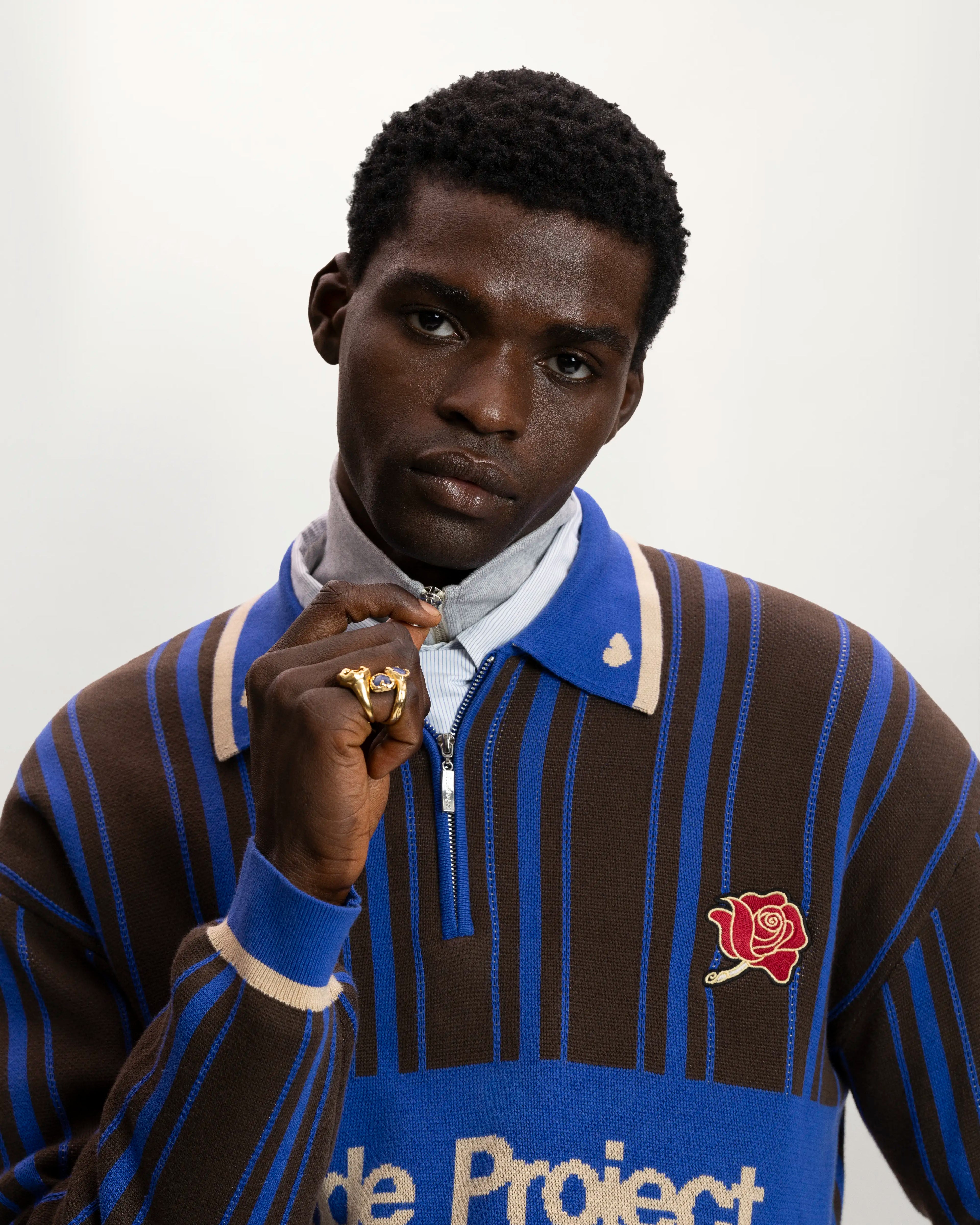 Legend Football Knit Polo Blue