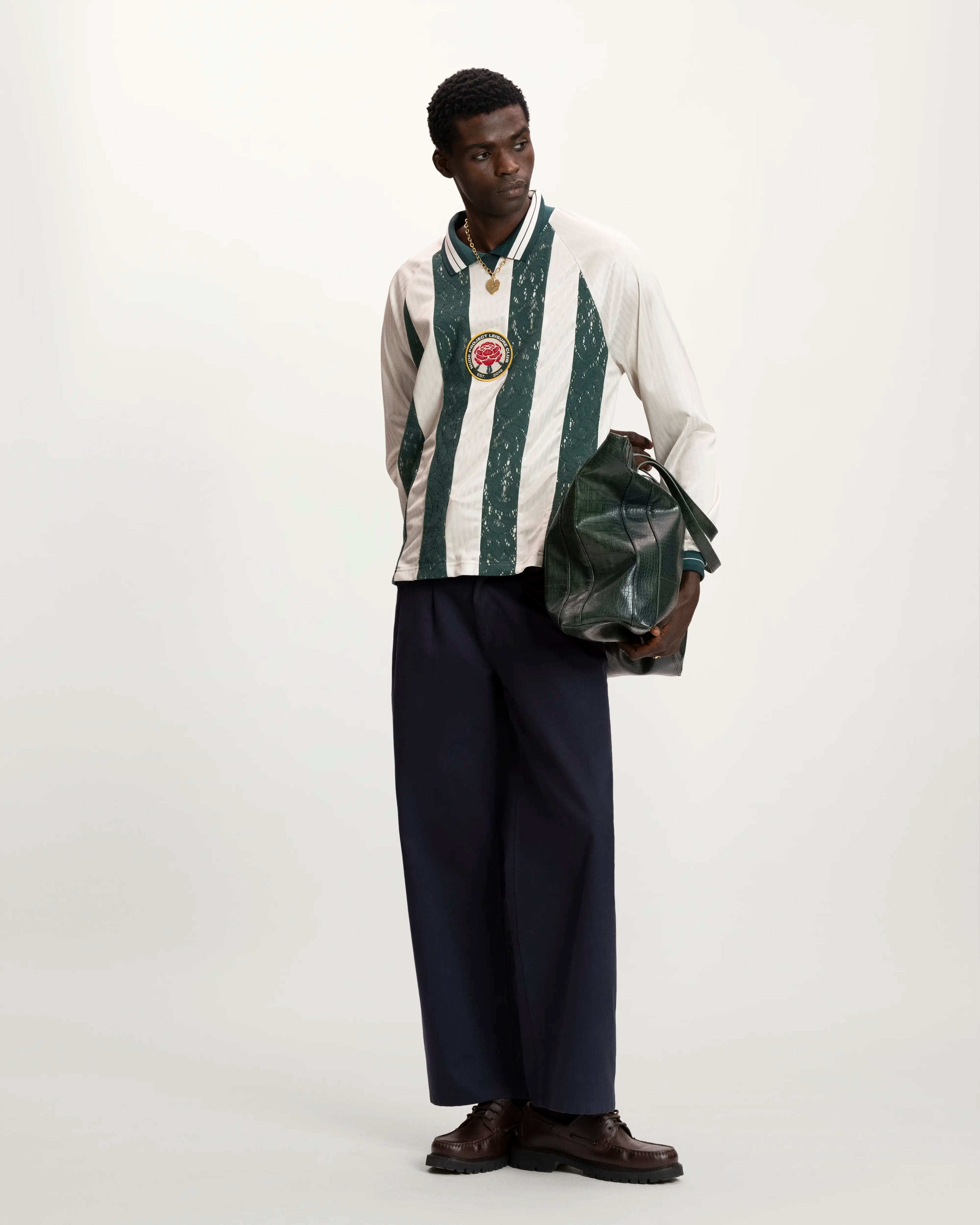 Lace Football Long-Sleeve Tee Green