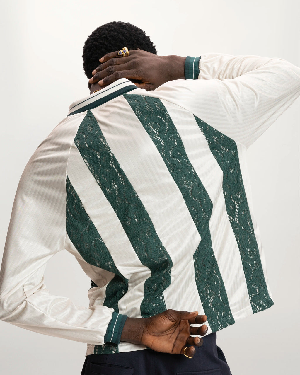 Lace Football Long-Sleeve Tee Green