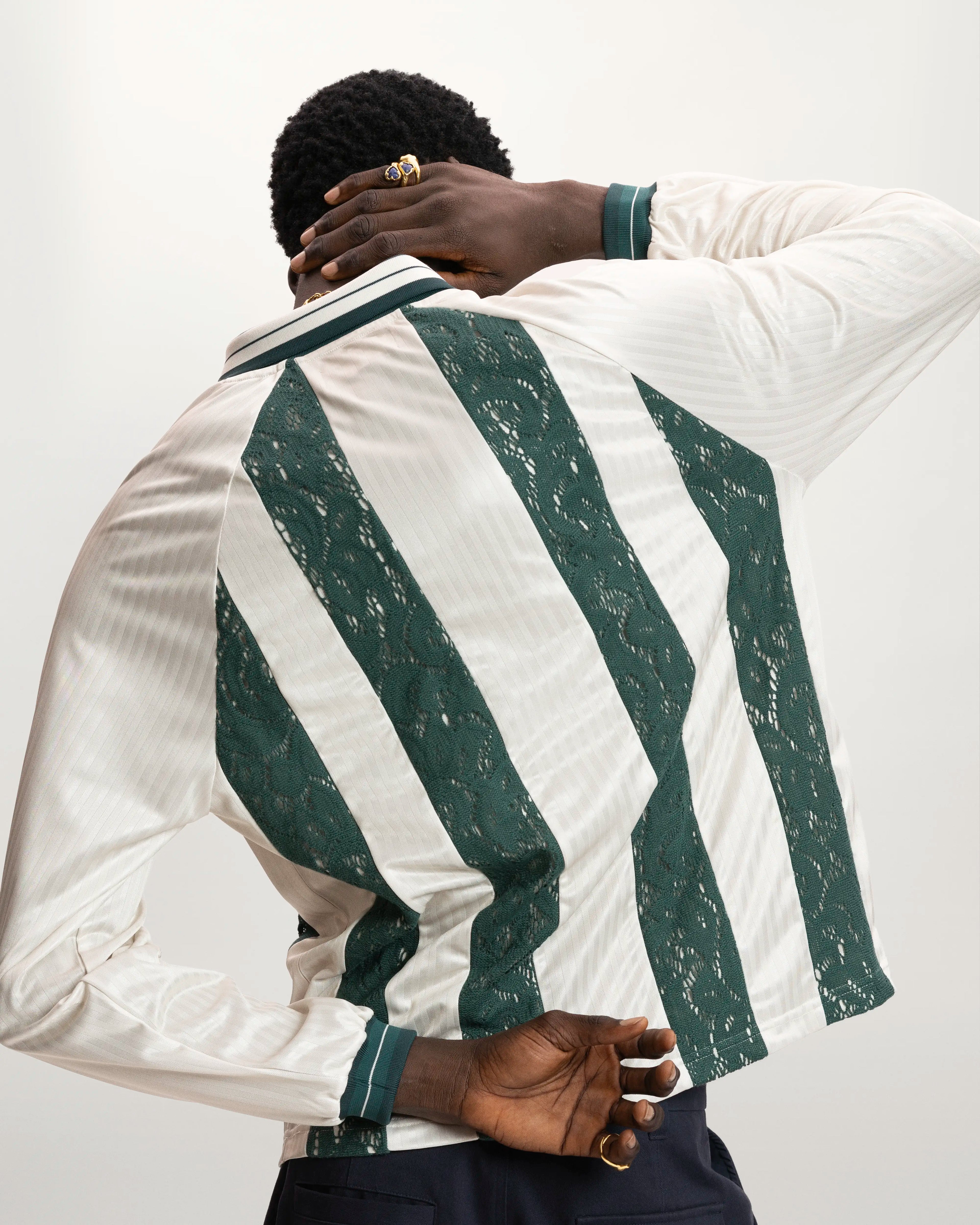 Lace Football Long-Sleeve Tee Green