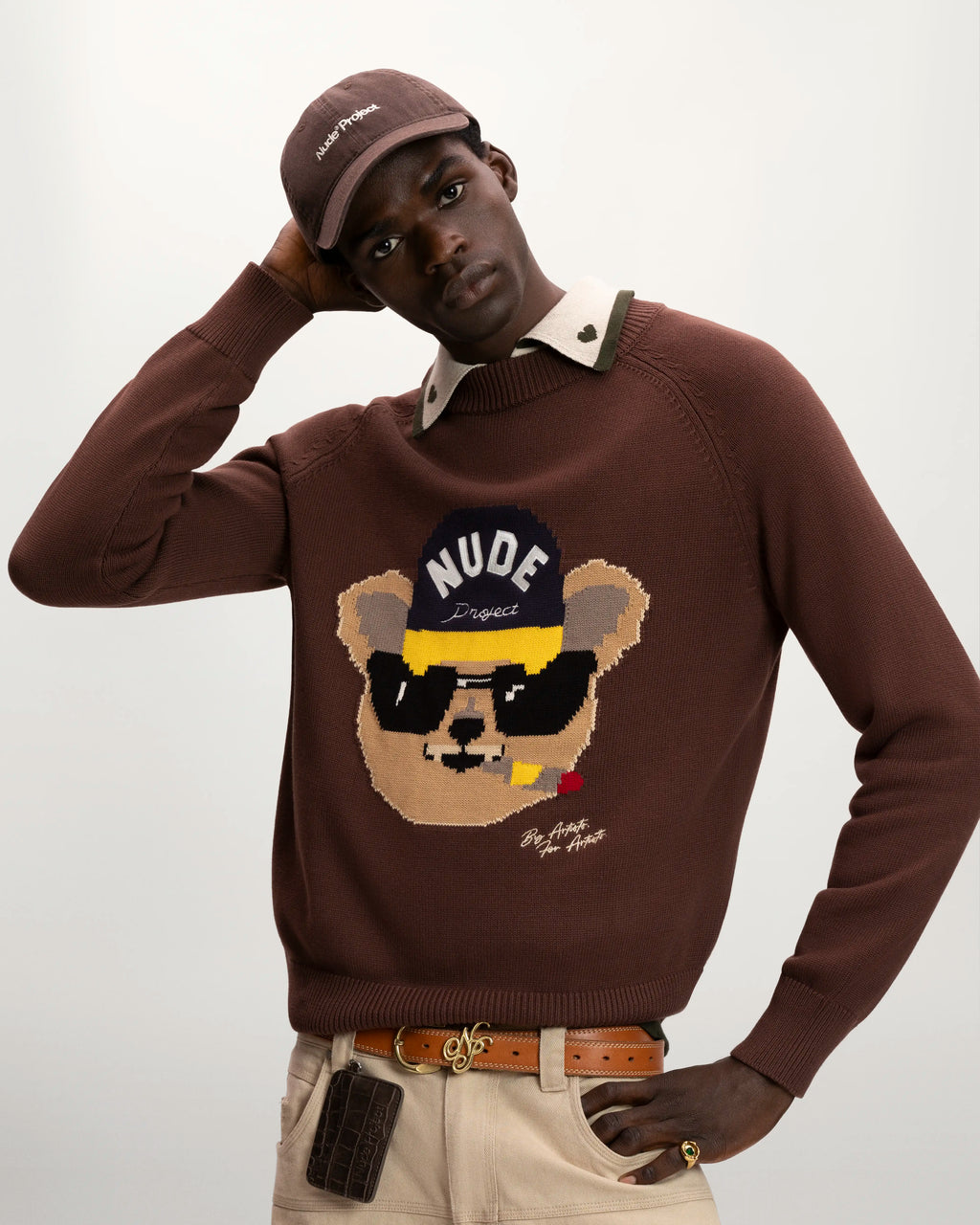 Teddy Knit Sweater Brown