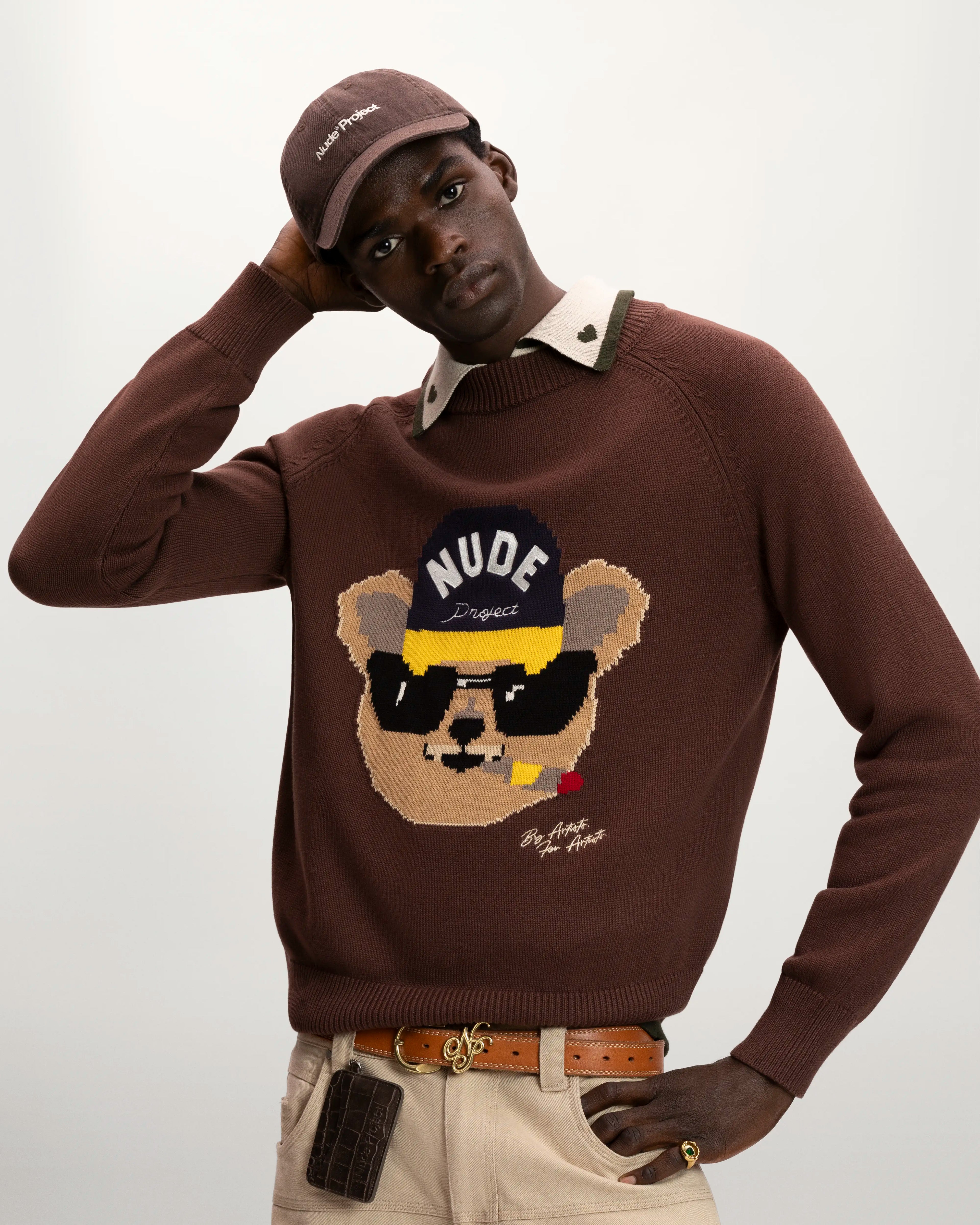 Teddy Knit Sweater Brown