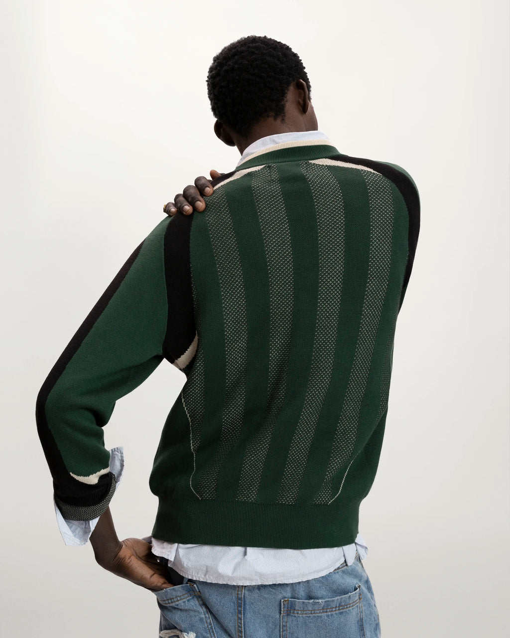 Grass Football Knit Sweater Green