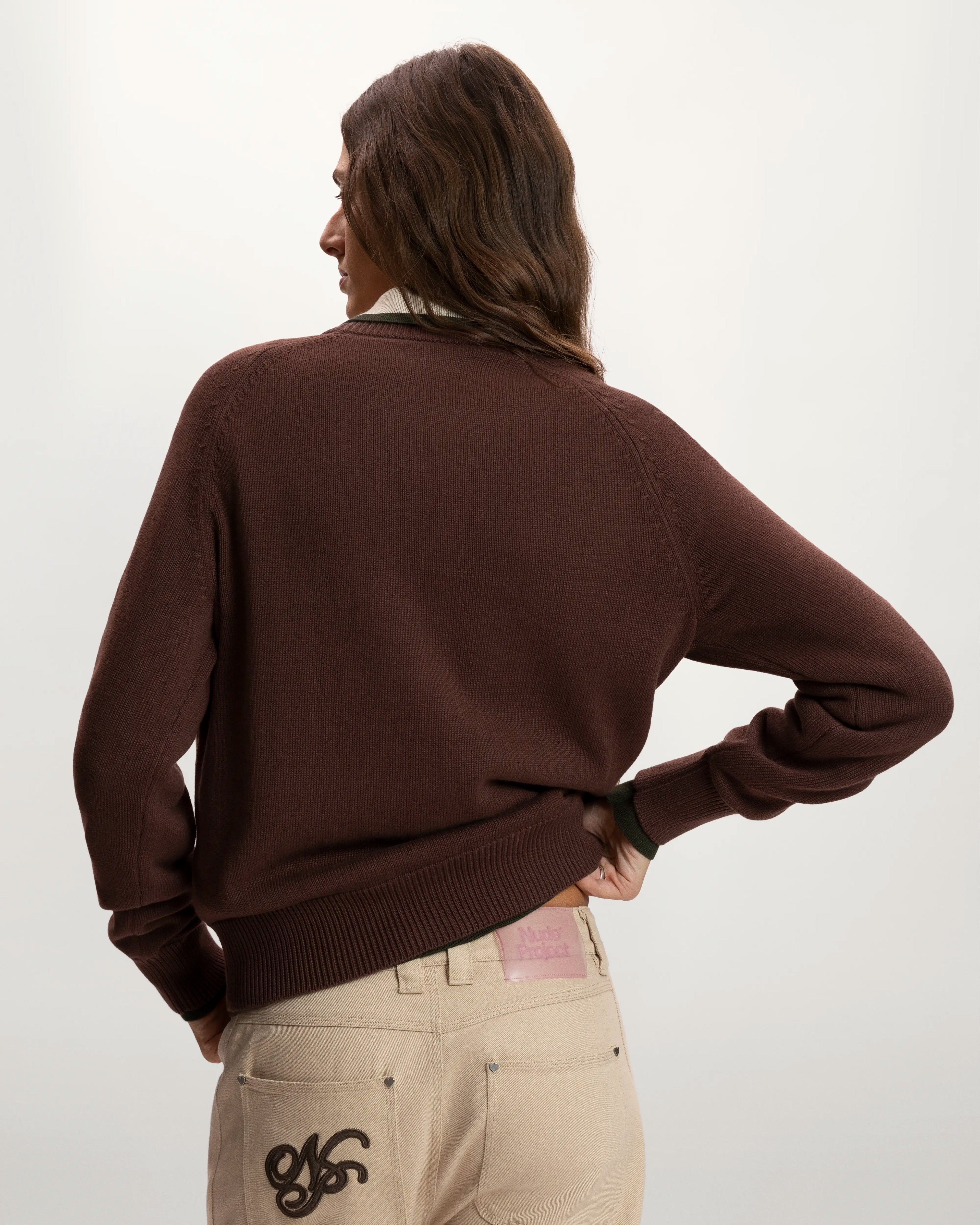 Teddy Knit Sweater Brown