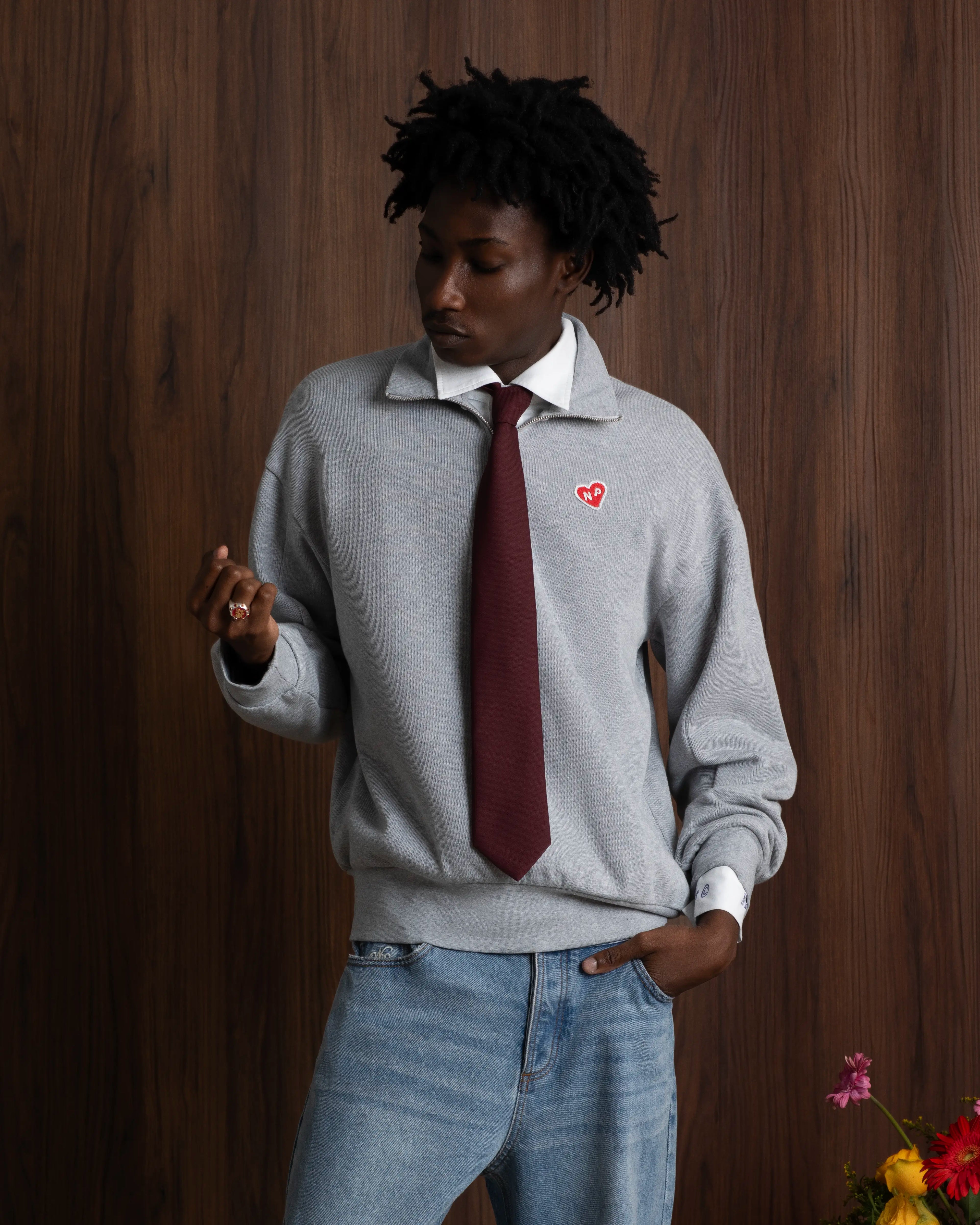 Cutie Heart Half-Zip