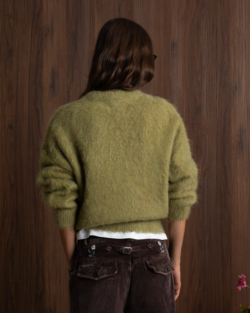 Alpaca Knit Sweater Green