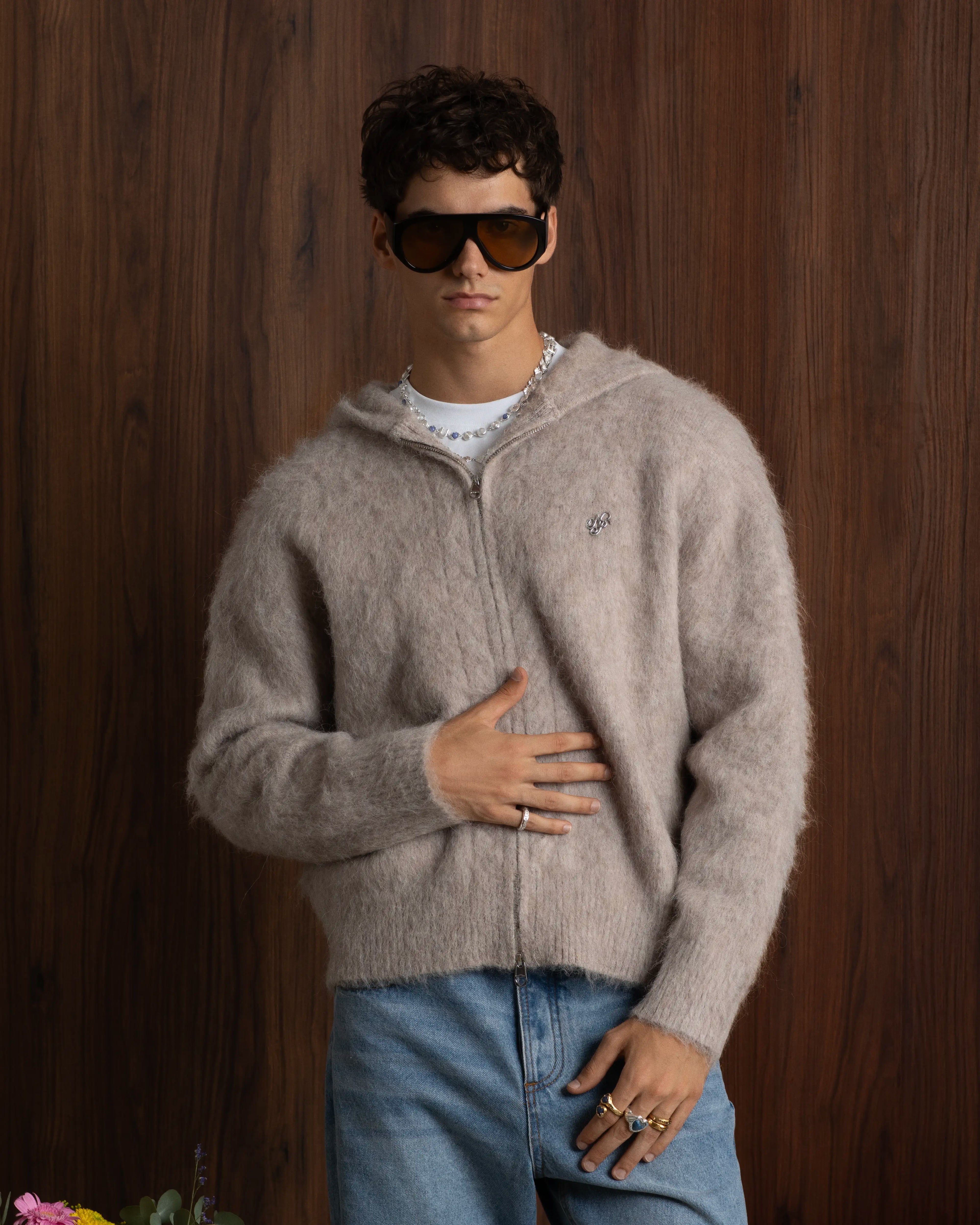 Jersey con cremallera Alpachino Beige