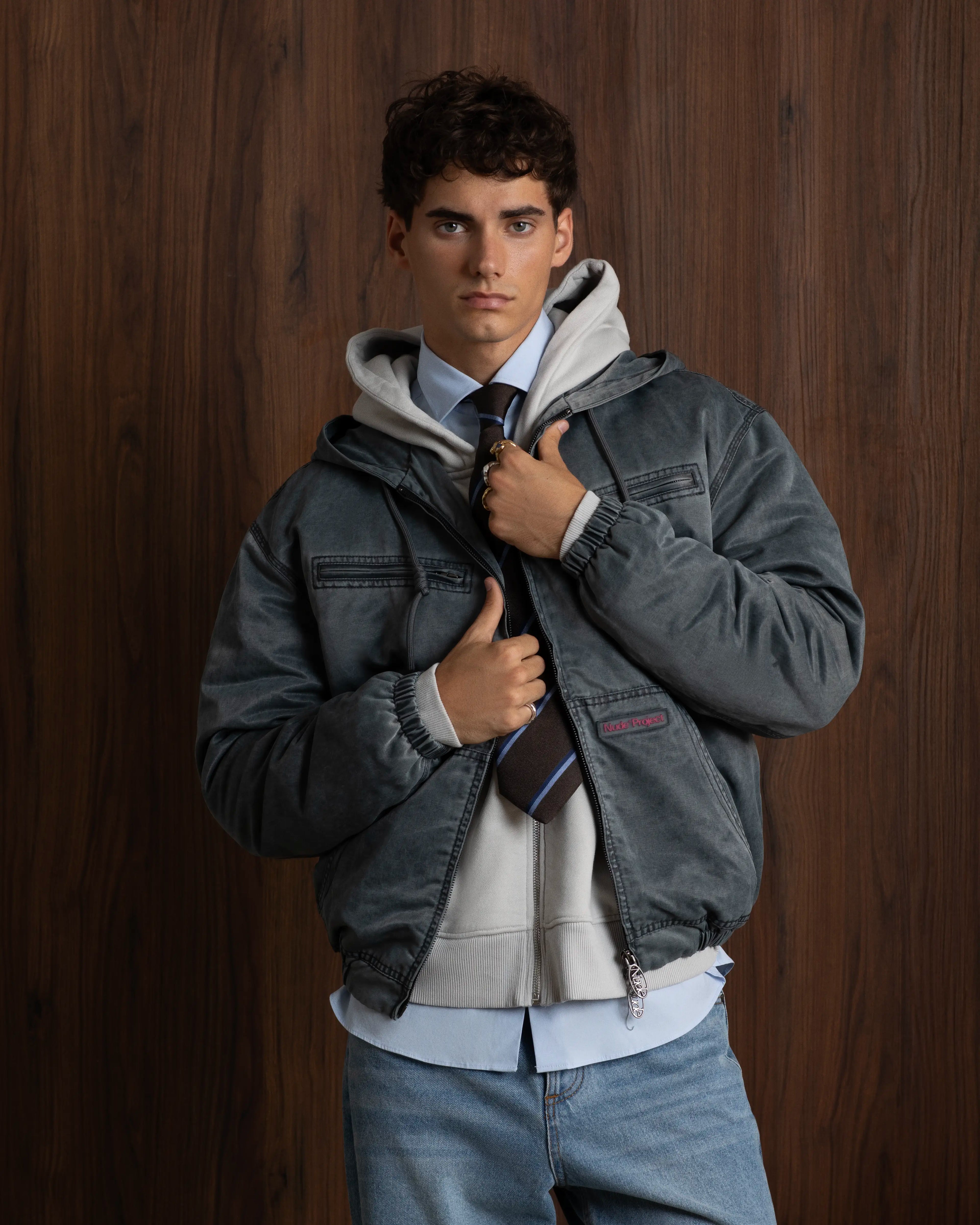 Chaqueta Worker Comfy Gris Oscuro