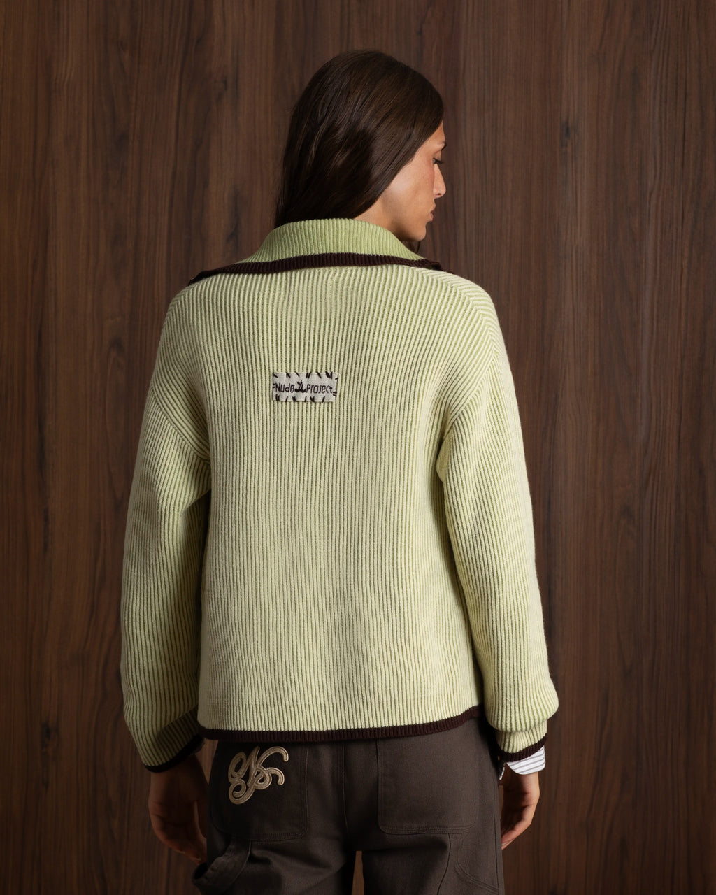 Cárdigan Con Cremallera Classy Verde