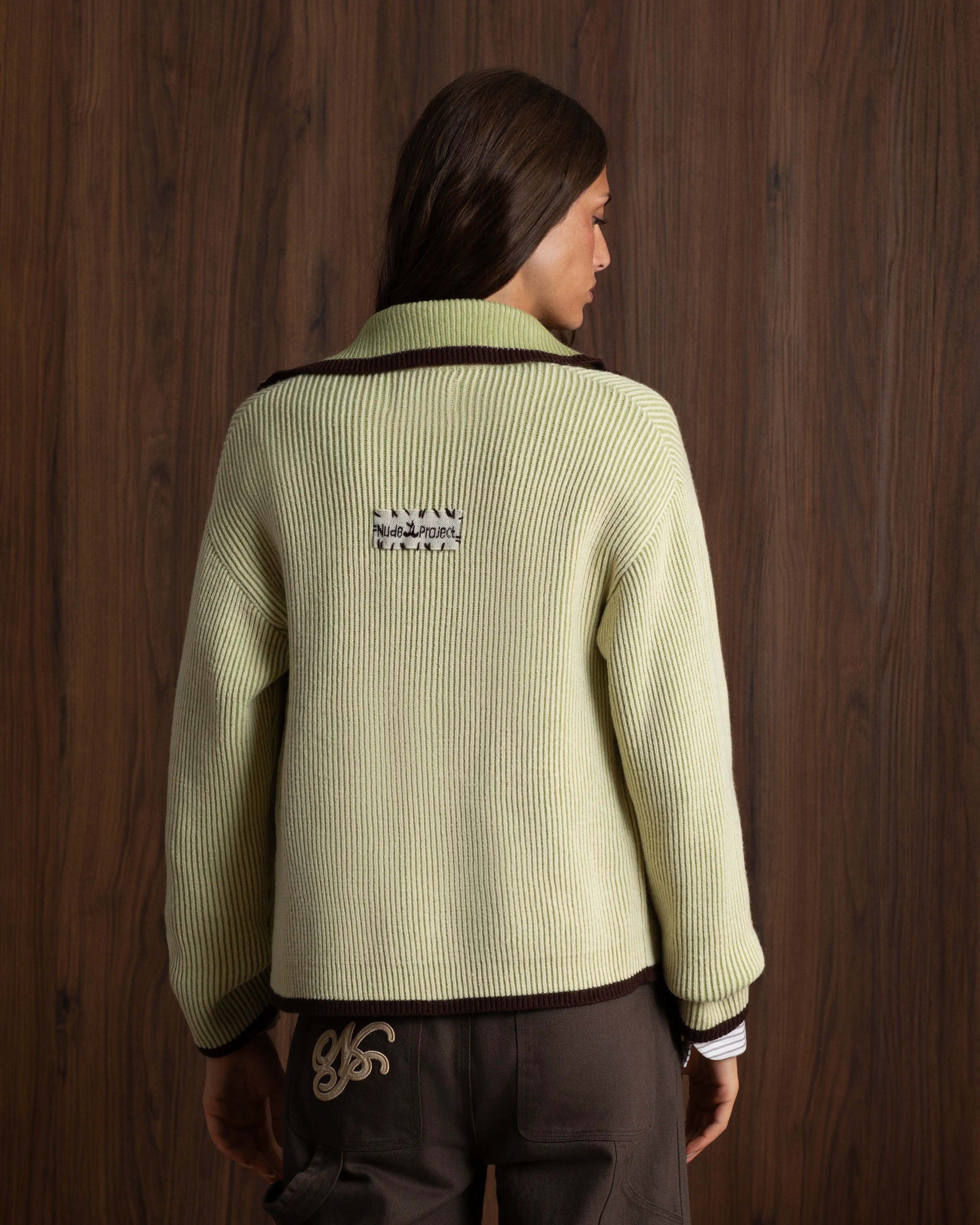 Cárdigan Con Cremallera Classy Verde