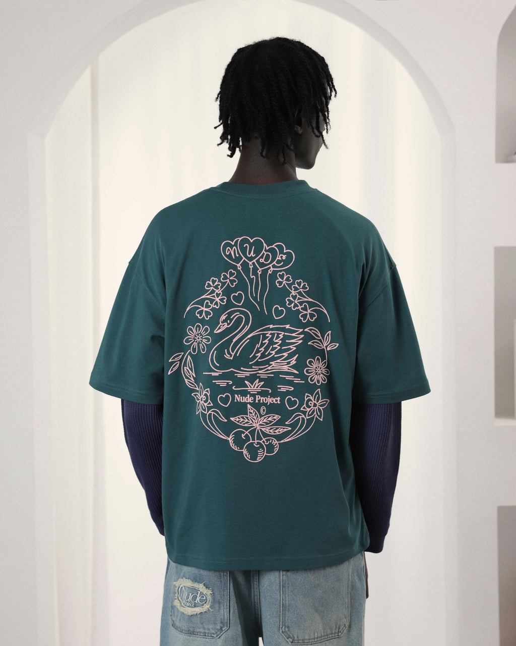 Camiseta Swan Garden Verde
