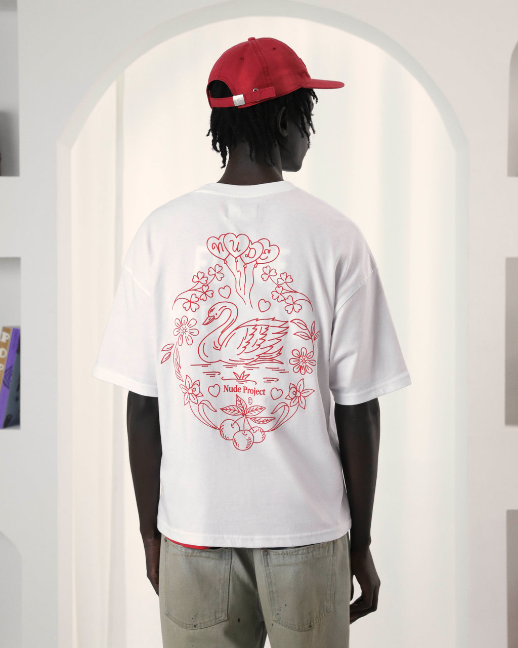 Camiseta Swan Garden Blanca