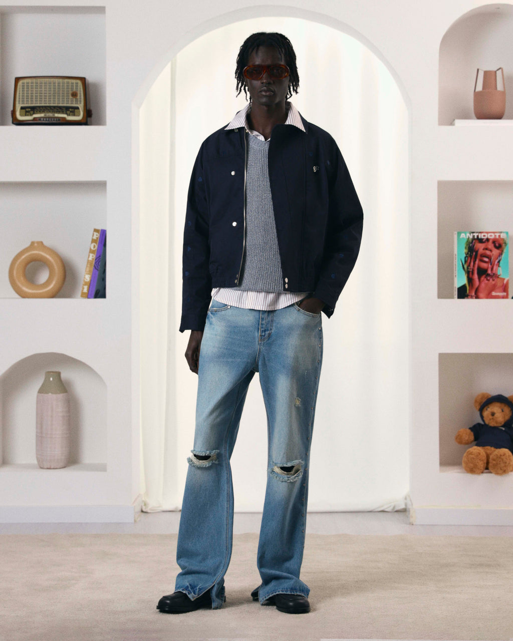 Chaqueta Flap Twill Azul Marino