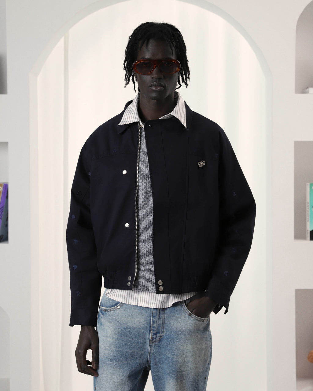 Chaqueta Flap Twill Azul Marino