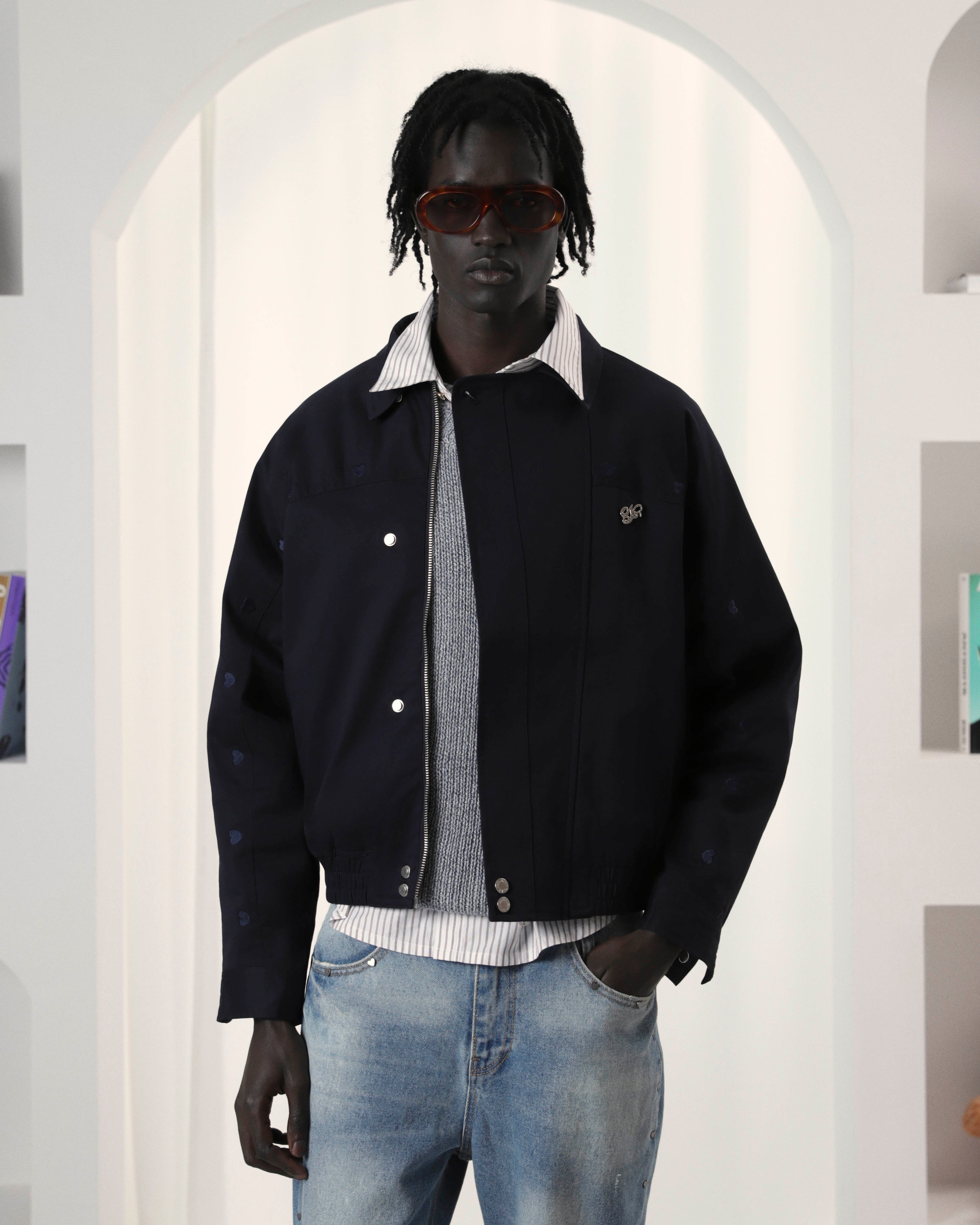 Chaqueta Flap Twill Azul Marino