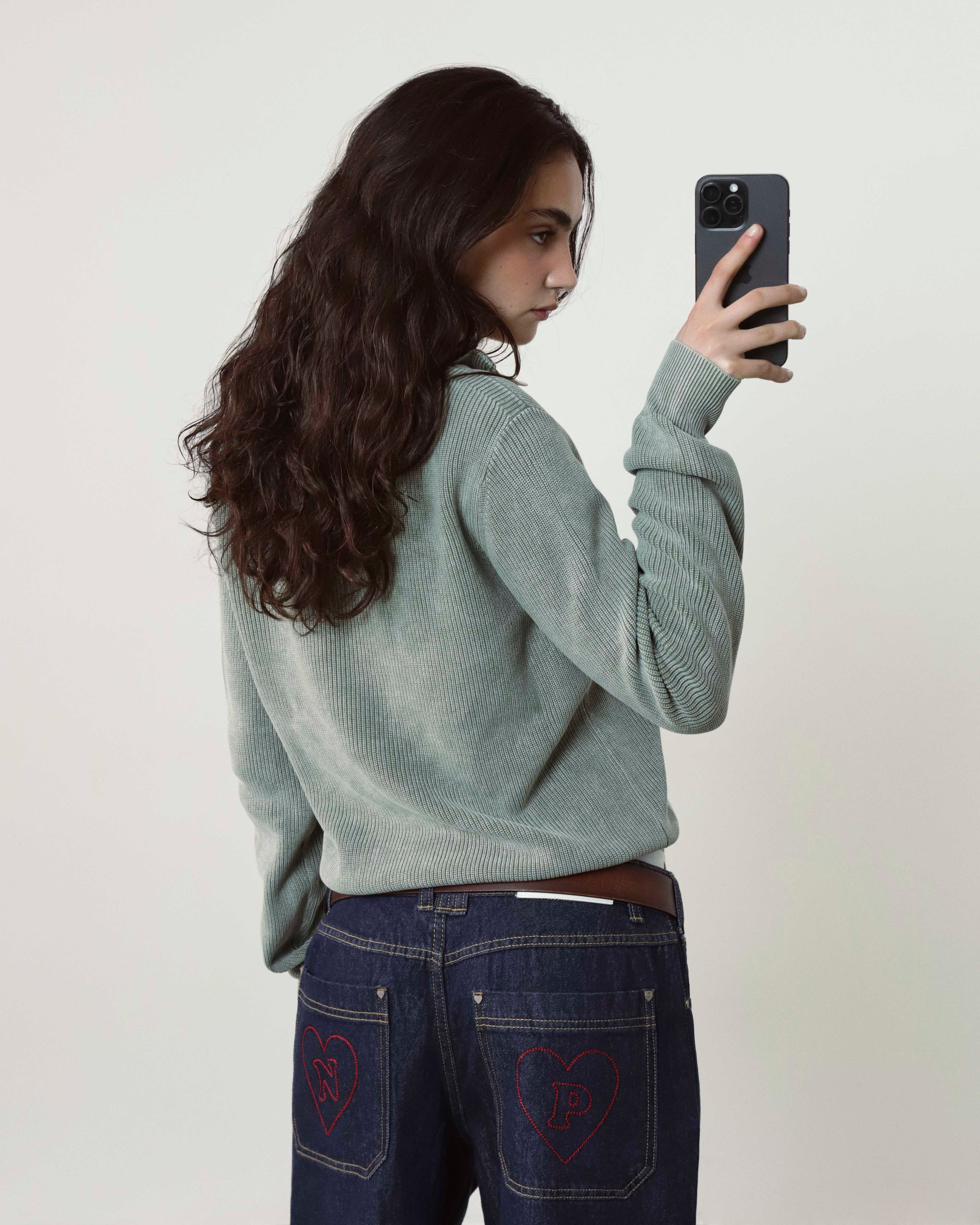 Cárdigan Con Cremallera Shady Verde